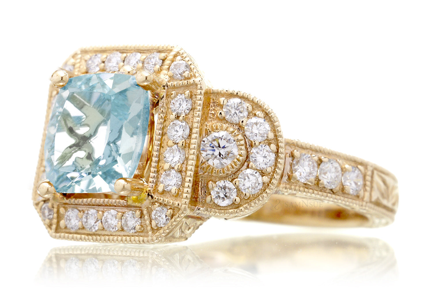 The Louise Cushion Aquamarine