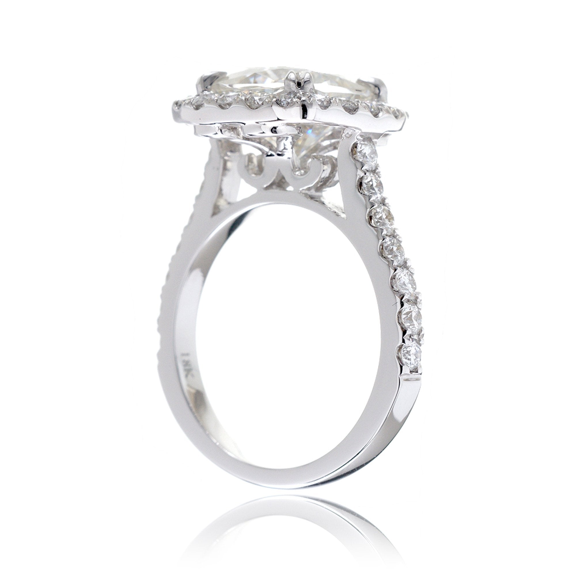 The Aurora Cushion Moissanite Ring