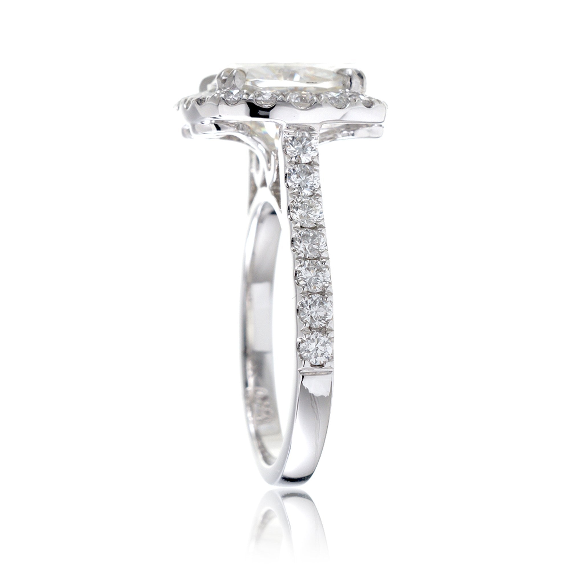 The Aurora Cushion Moissanite Ring
