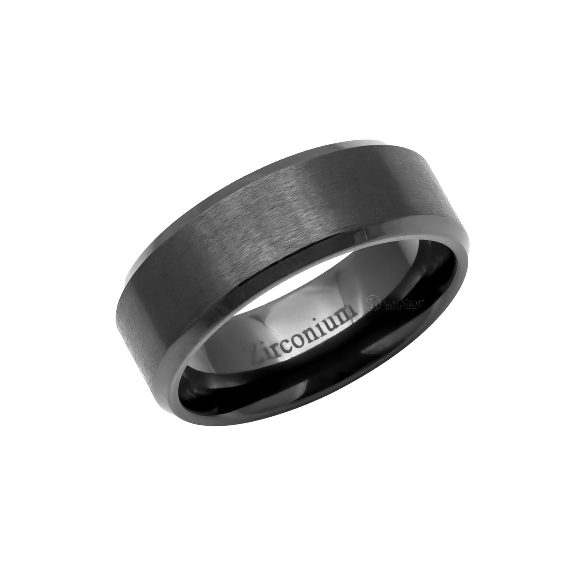 The Beveled Zirconium Band