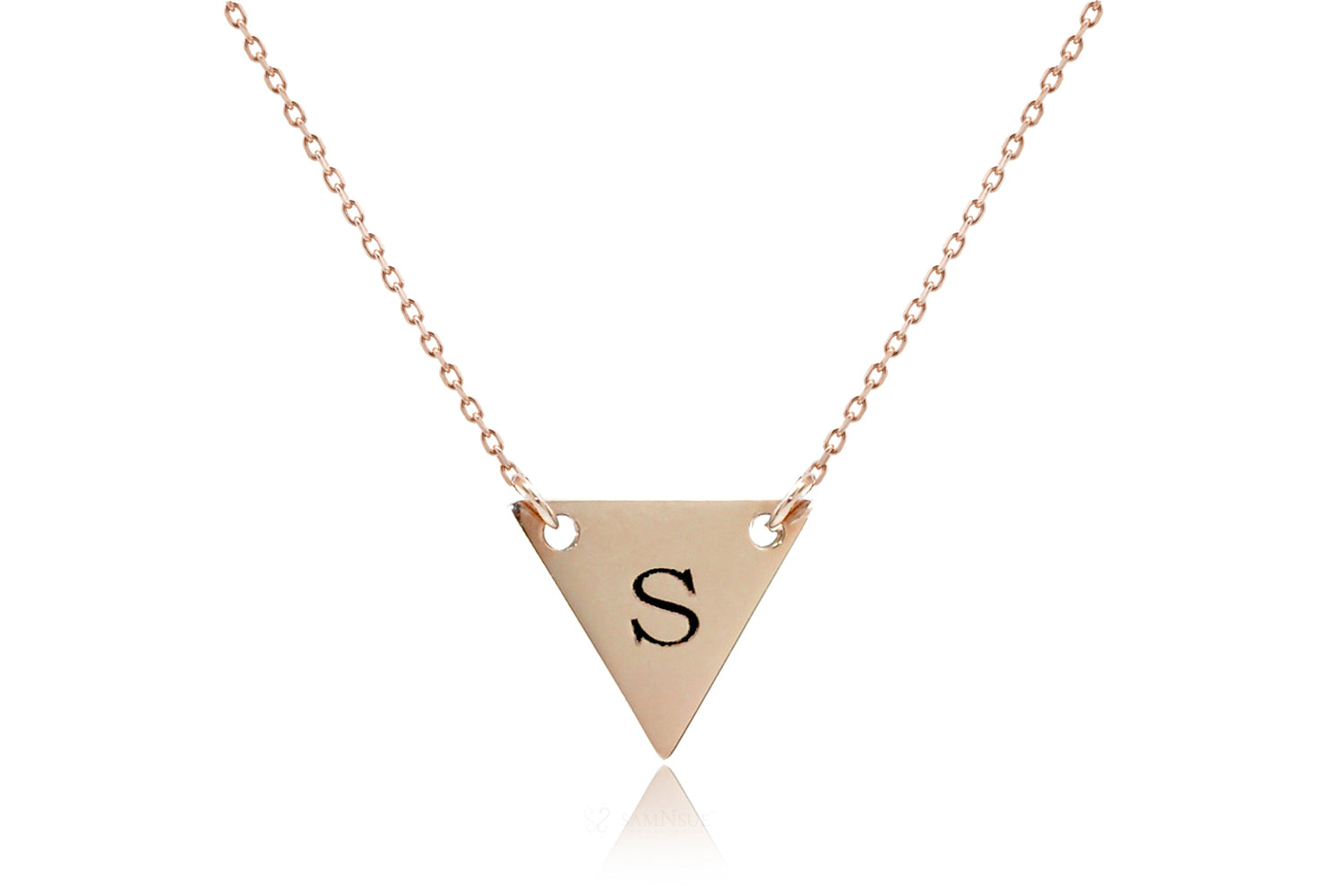 Triangle Initial Necklace