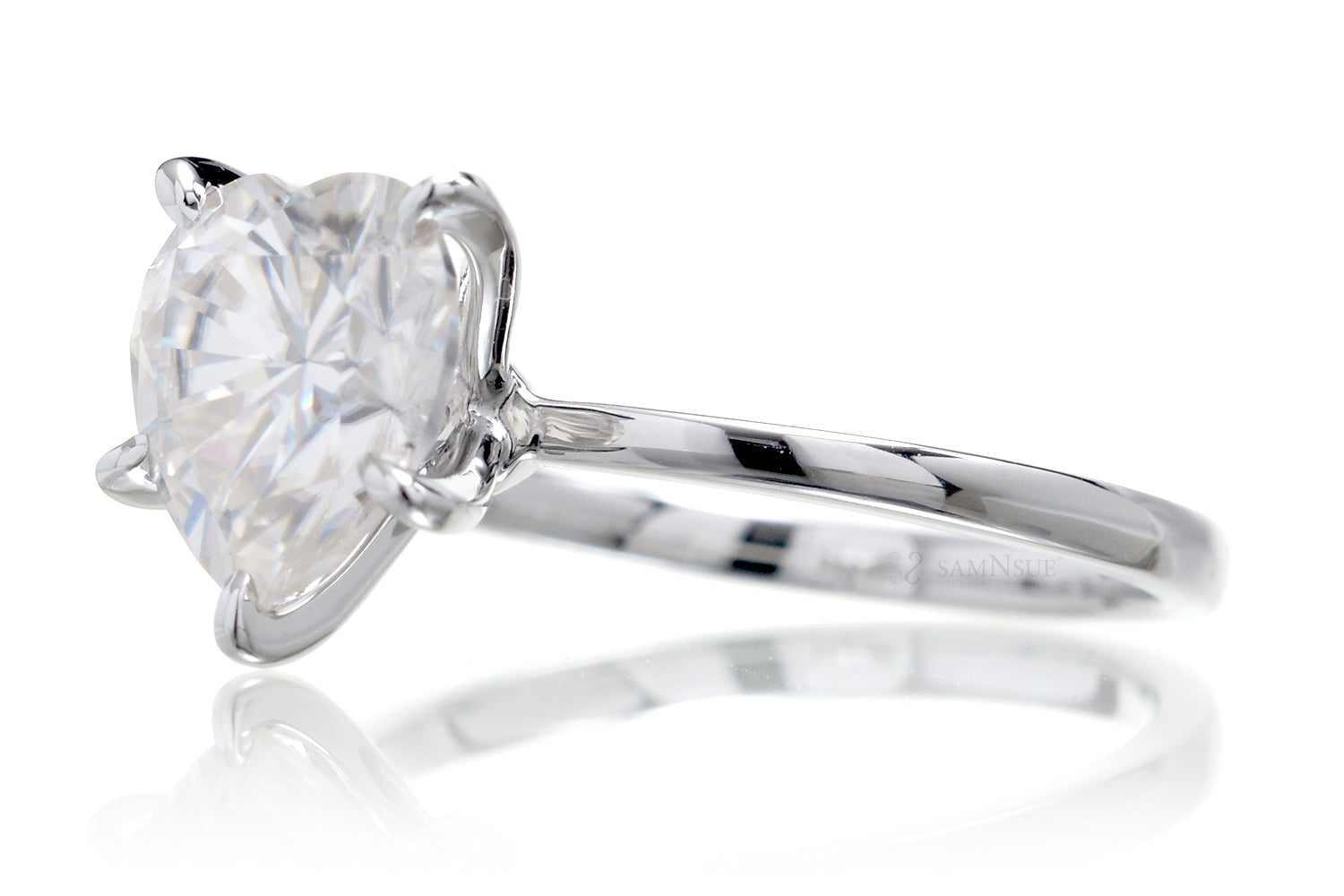 The Adeline Heart Moissanite (8x8)