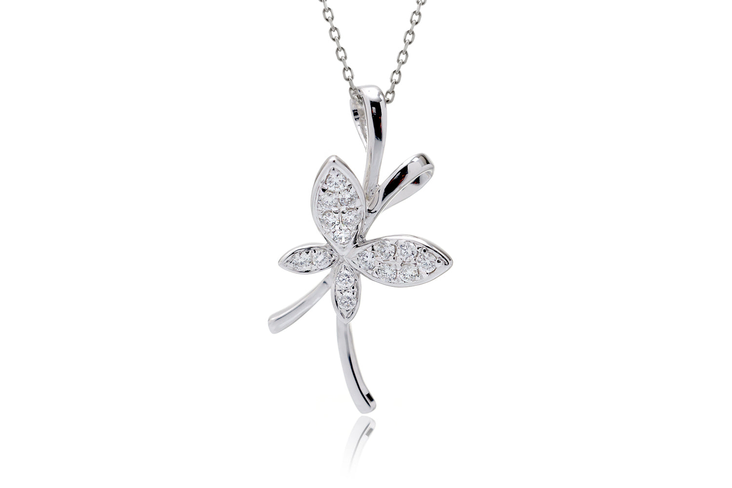 The Pavé Diamond Butterfly On Wire Pendant
