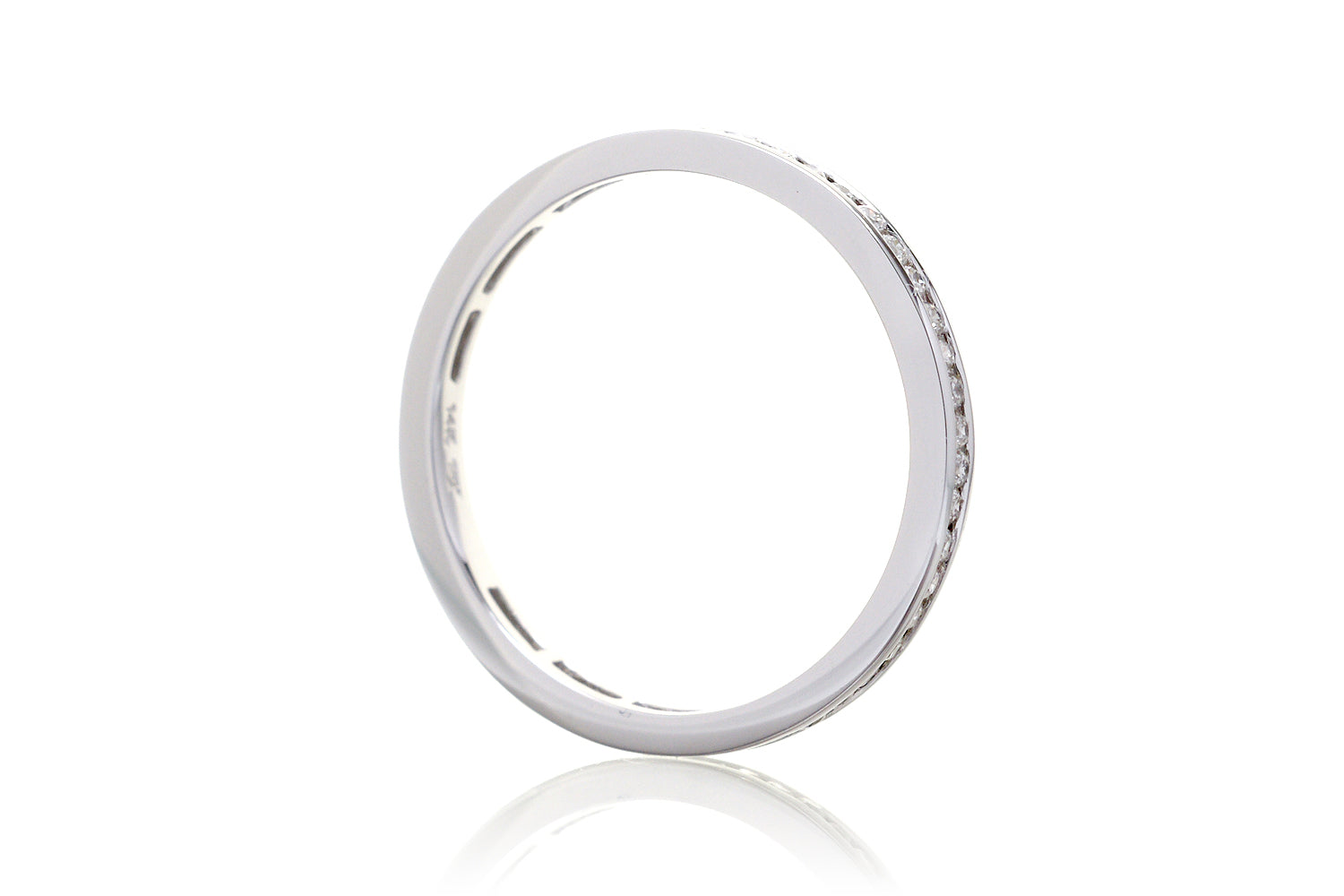 The Channel Set Diamond Eternity Wedding Band 2mm Wide
