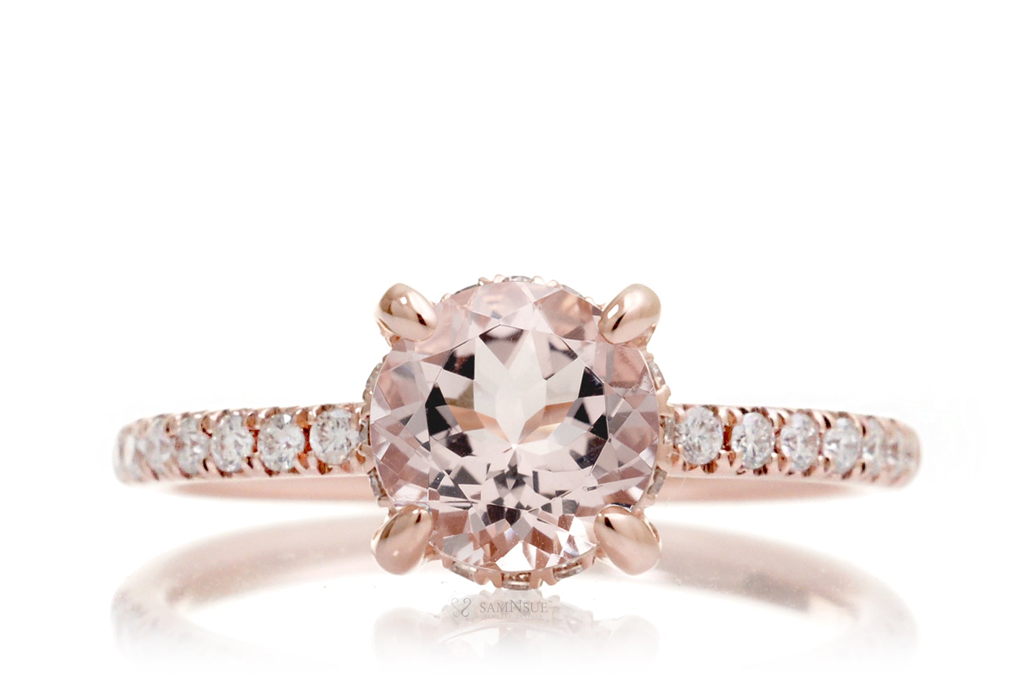 The Drenched Solitaire Round Morganite