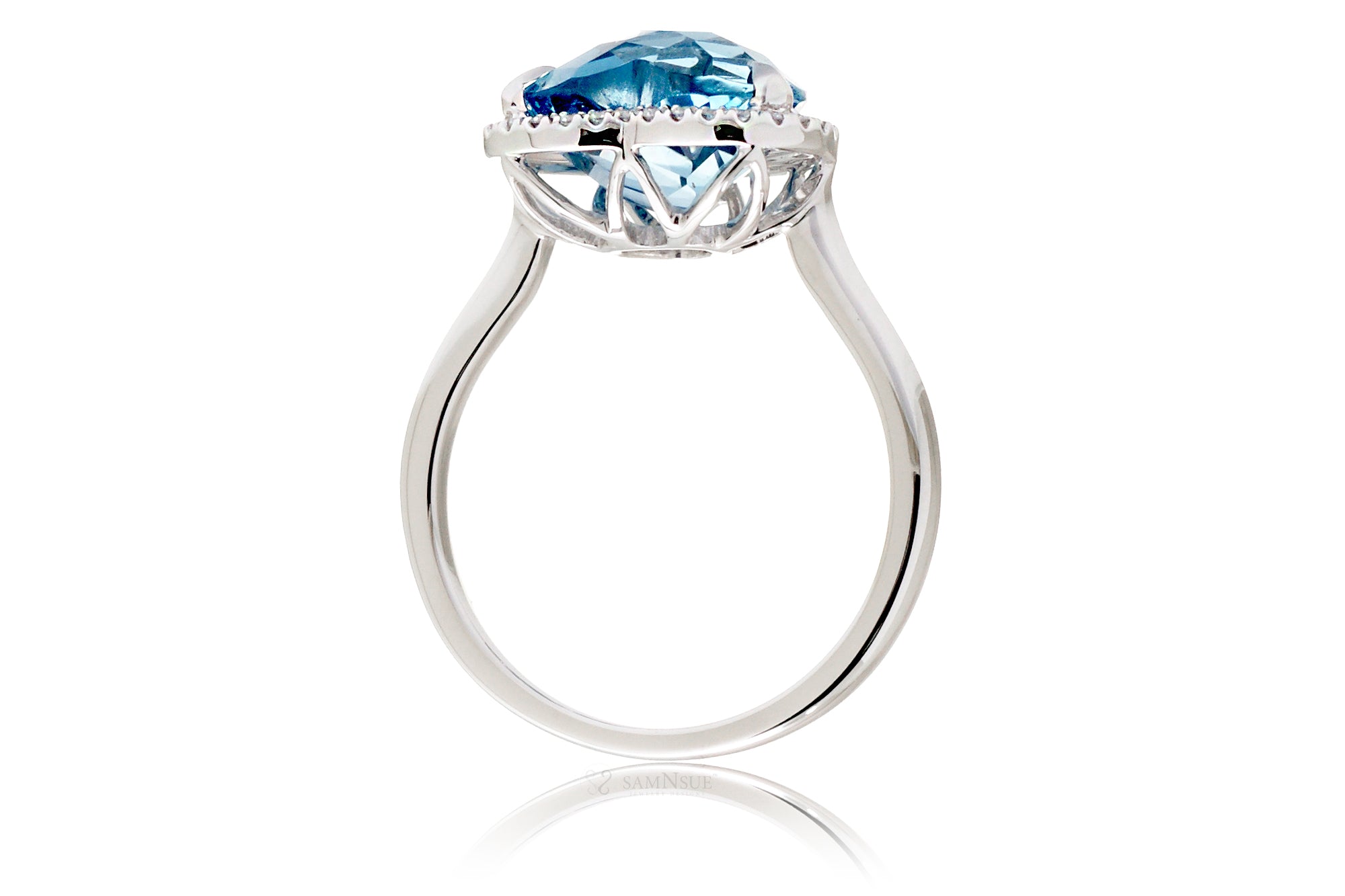 The Ophelia Heart London Blue Topaz