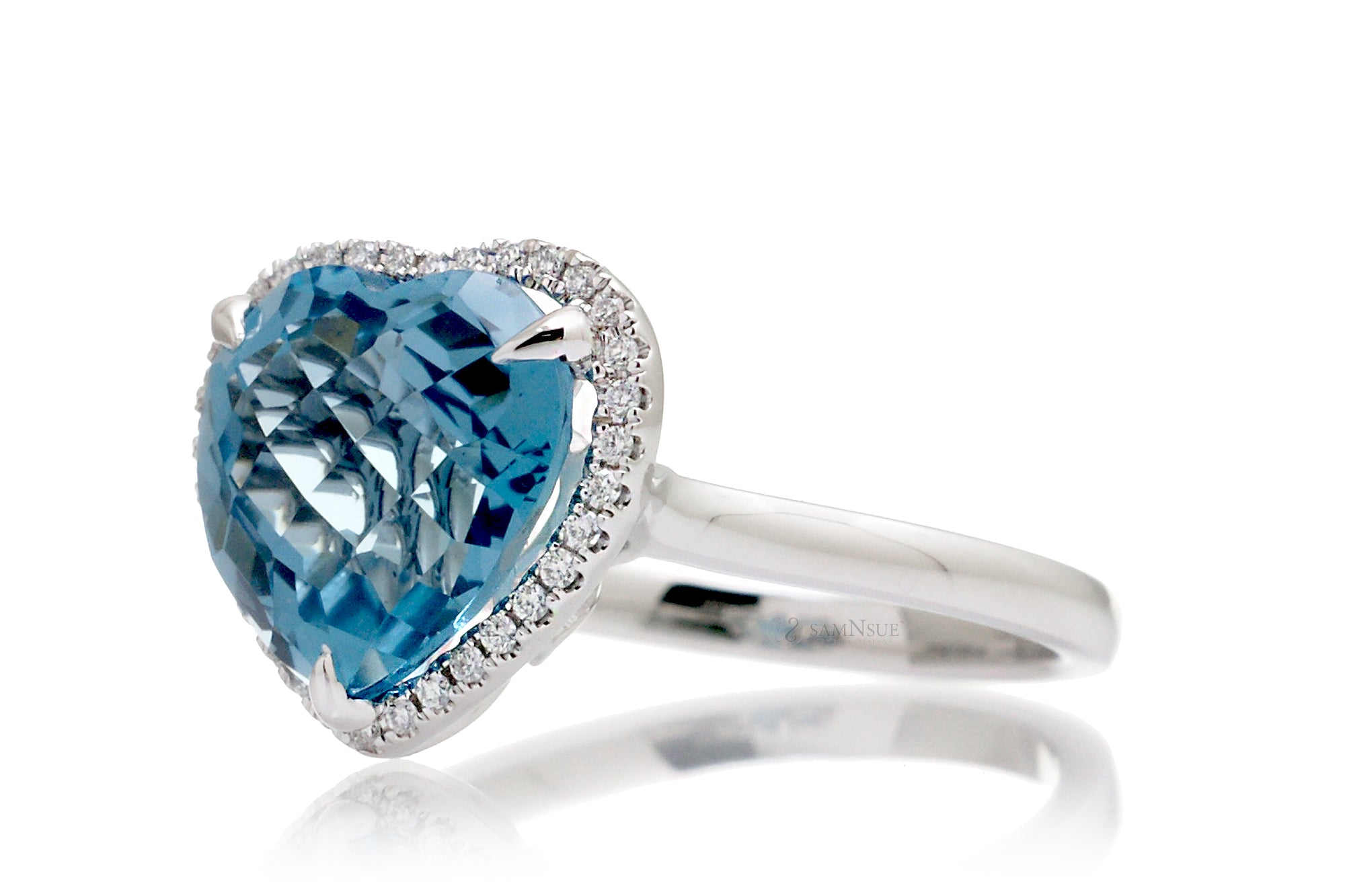 The Ophelia Heart London Blue Topaz
