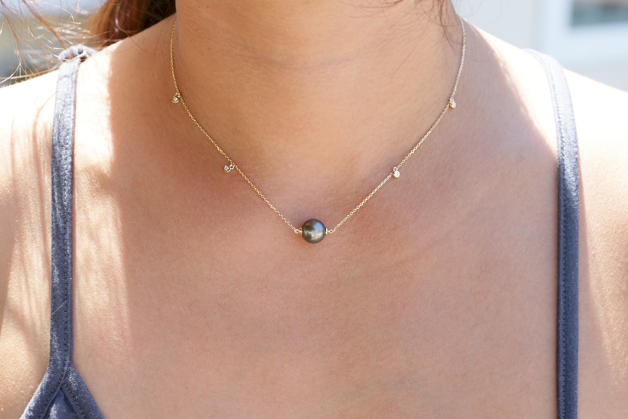 The Pualani Pearl Diamond Necklace