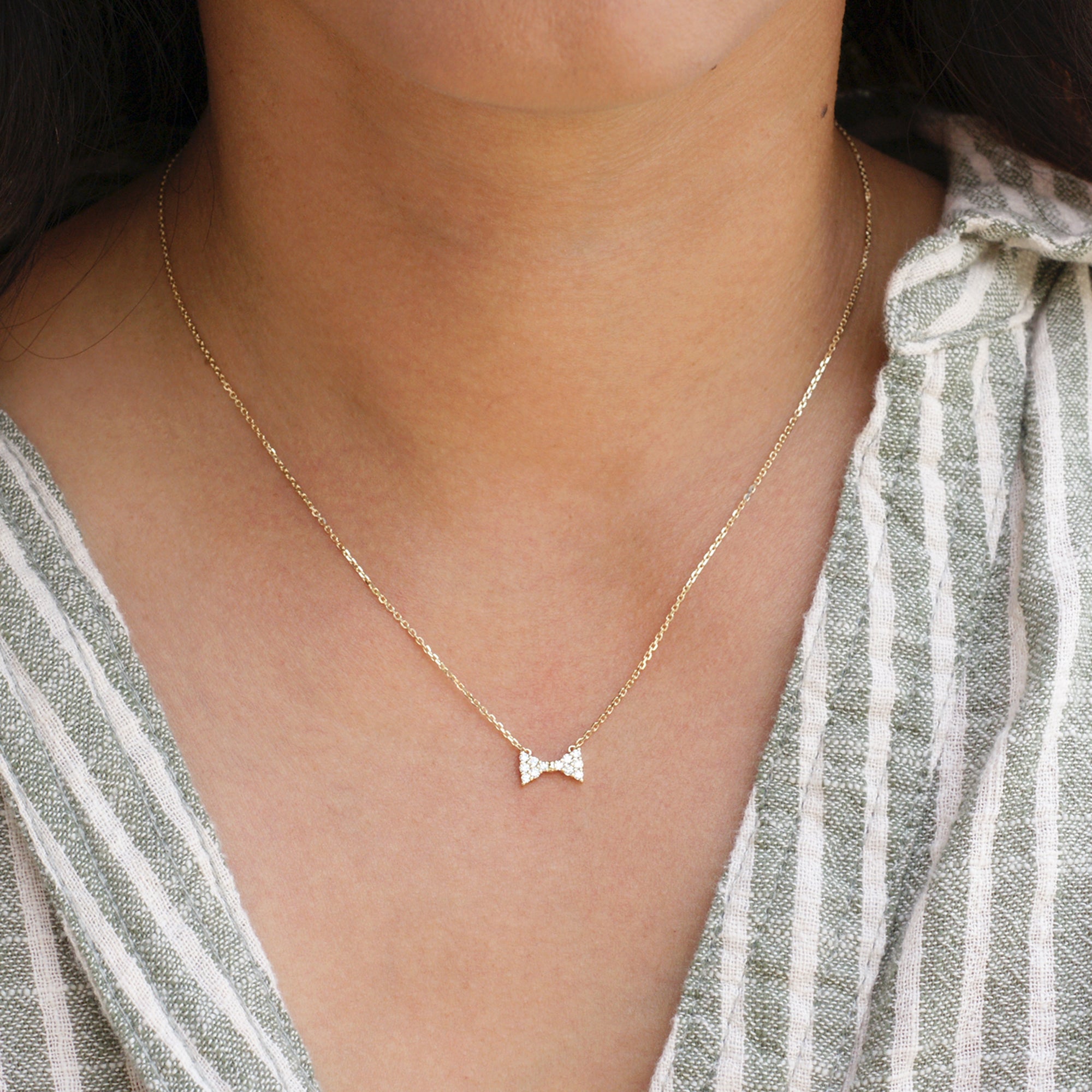 The Diamond Bow Tie Necklace