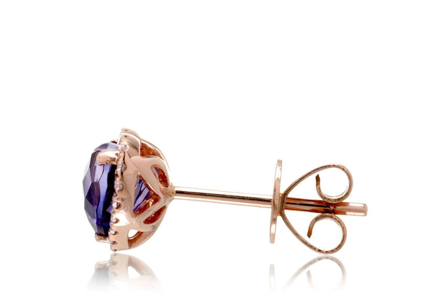 The Ophelia Heart Amethyst Studs