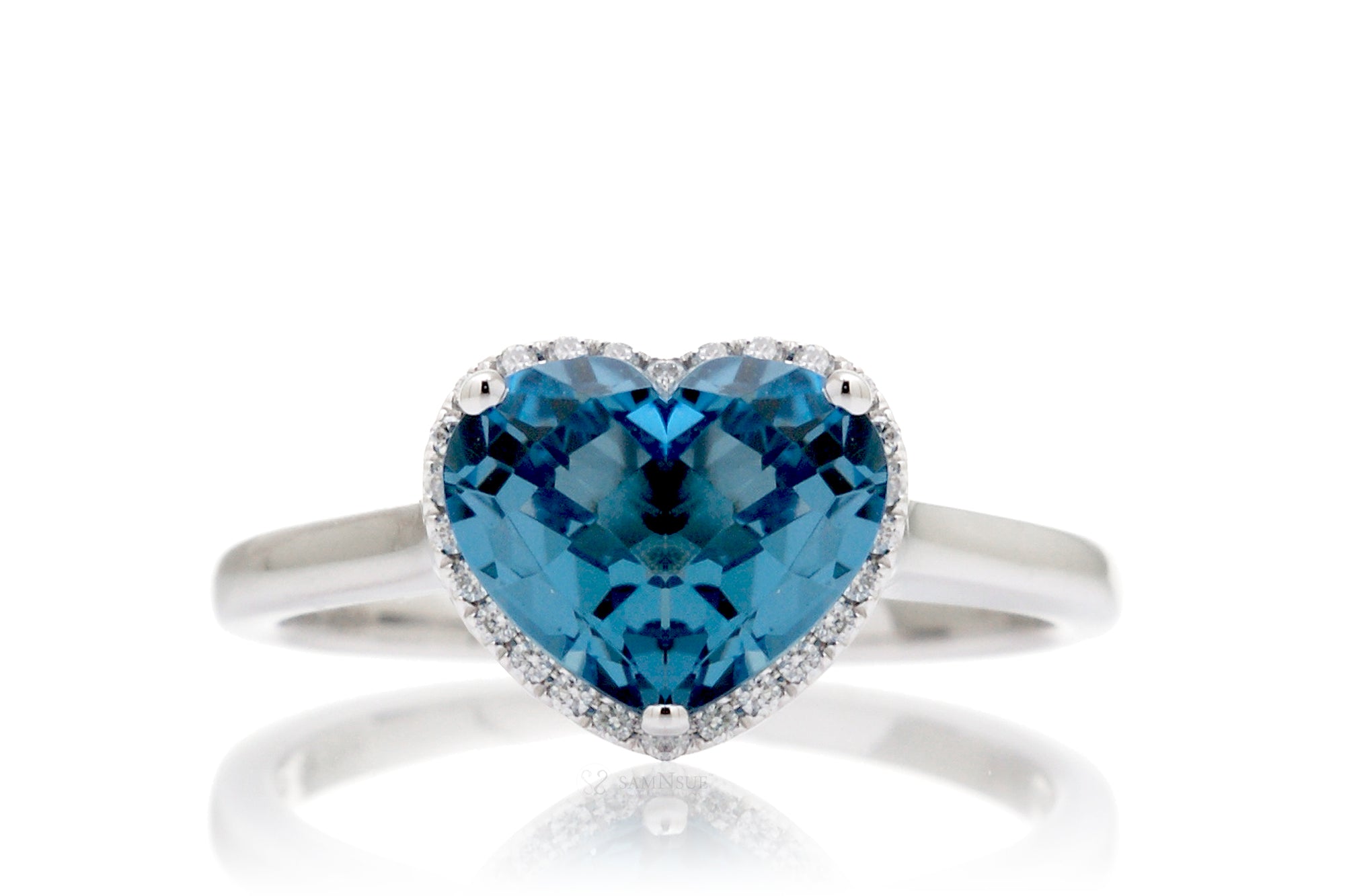 The Ophelia Heart London Blue Topaz