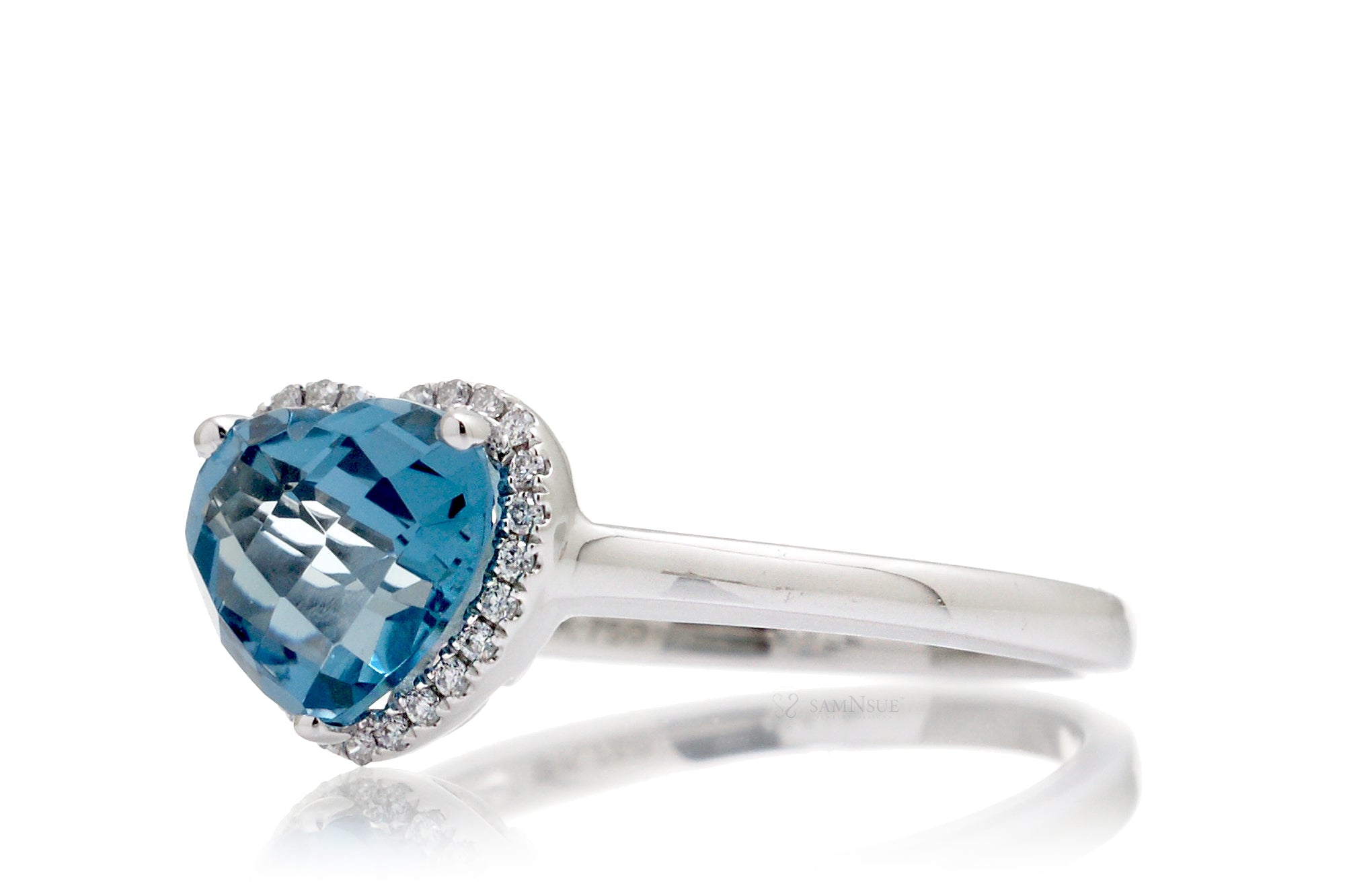The Ophelia Heart London Blue Topaz