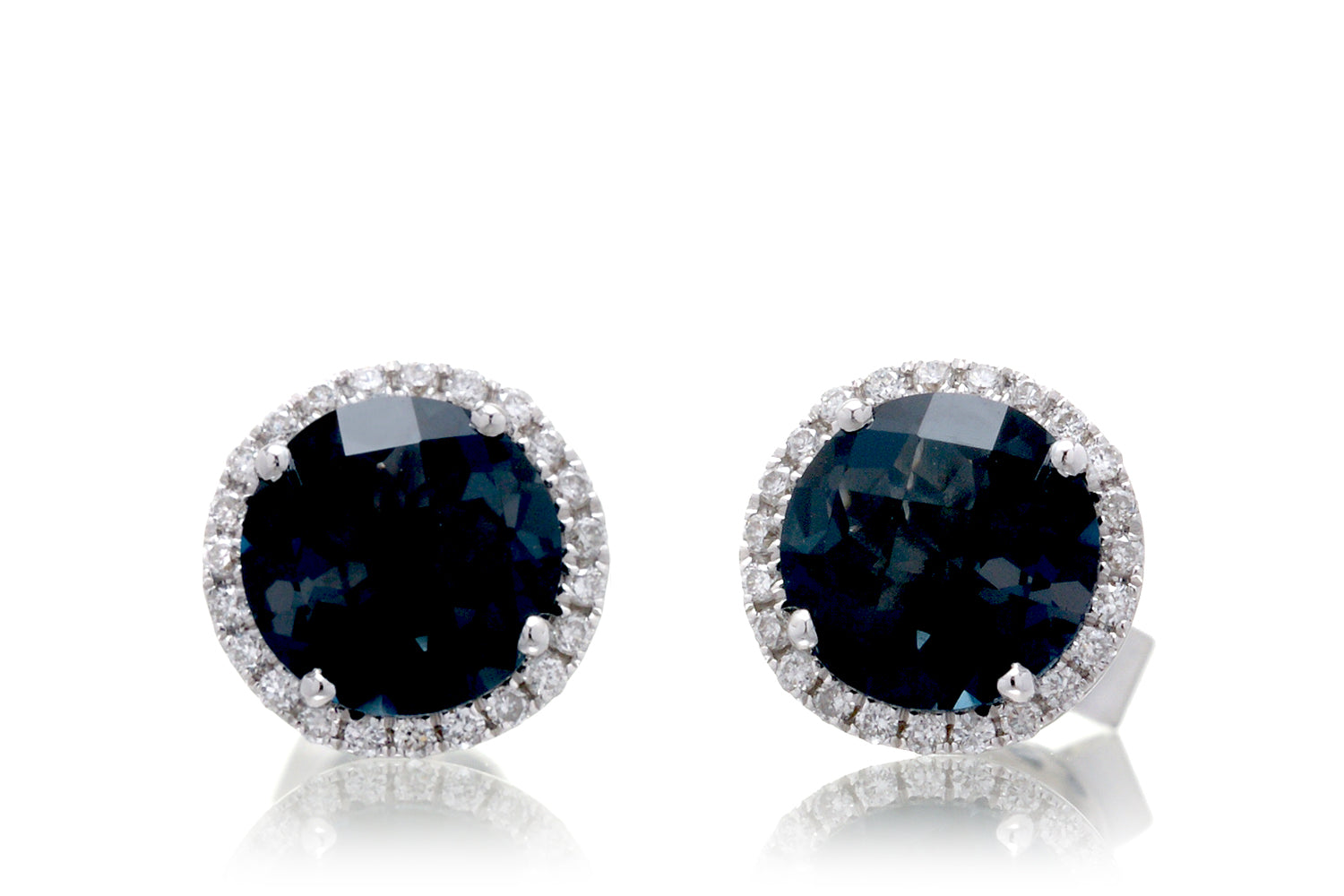 The Ophelia Round London Topaz Studs (6mm)