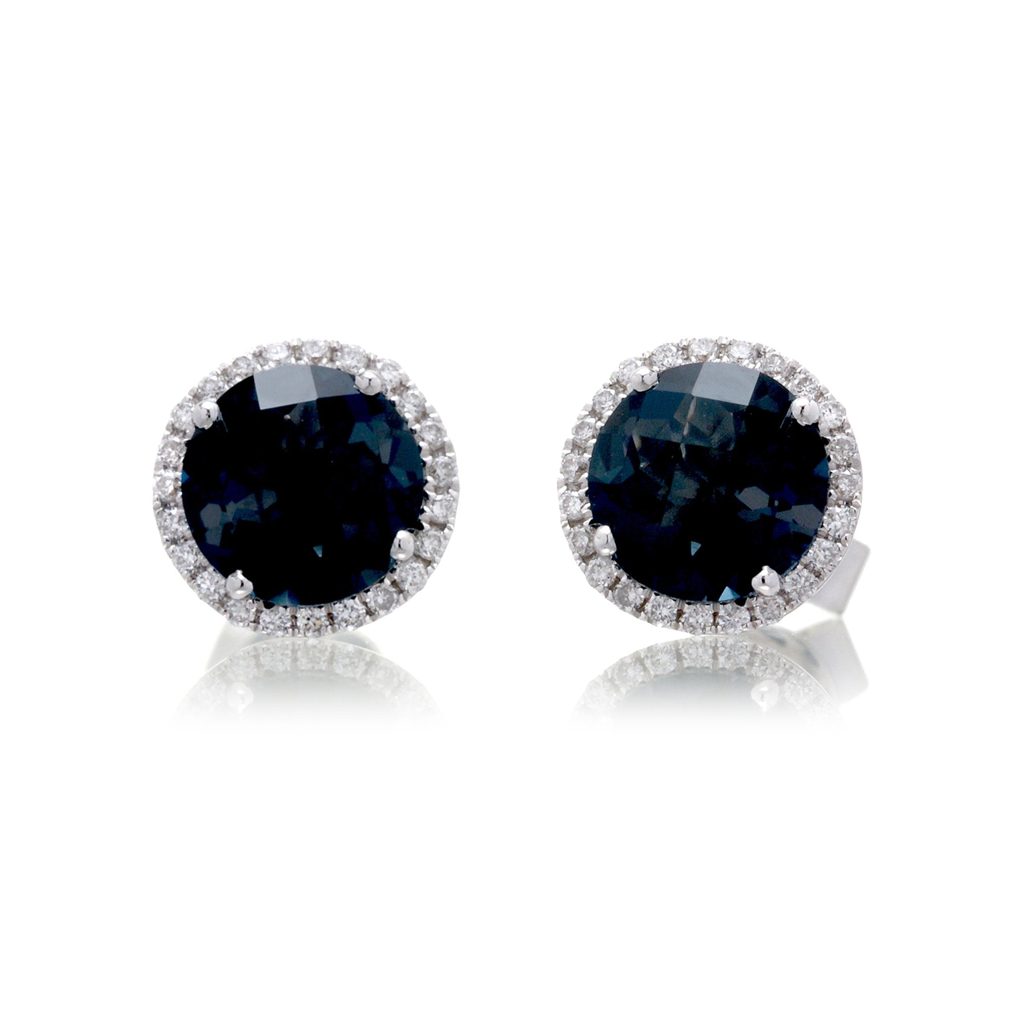 The Ophelia Round London Topaz Studs (6mm)