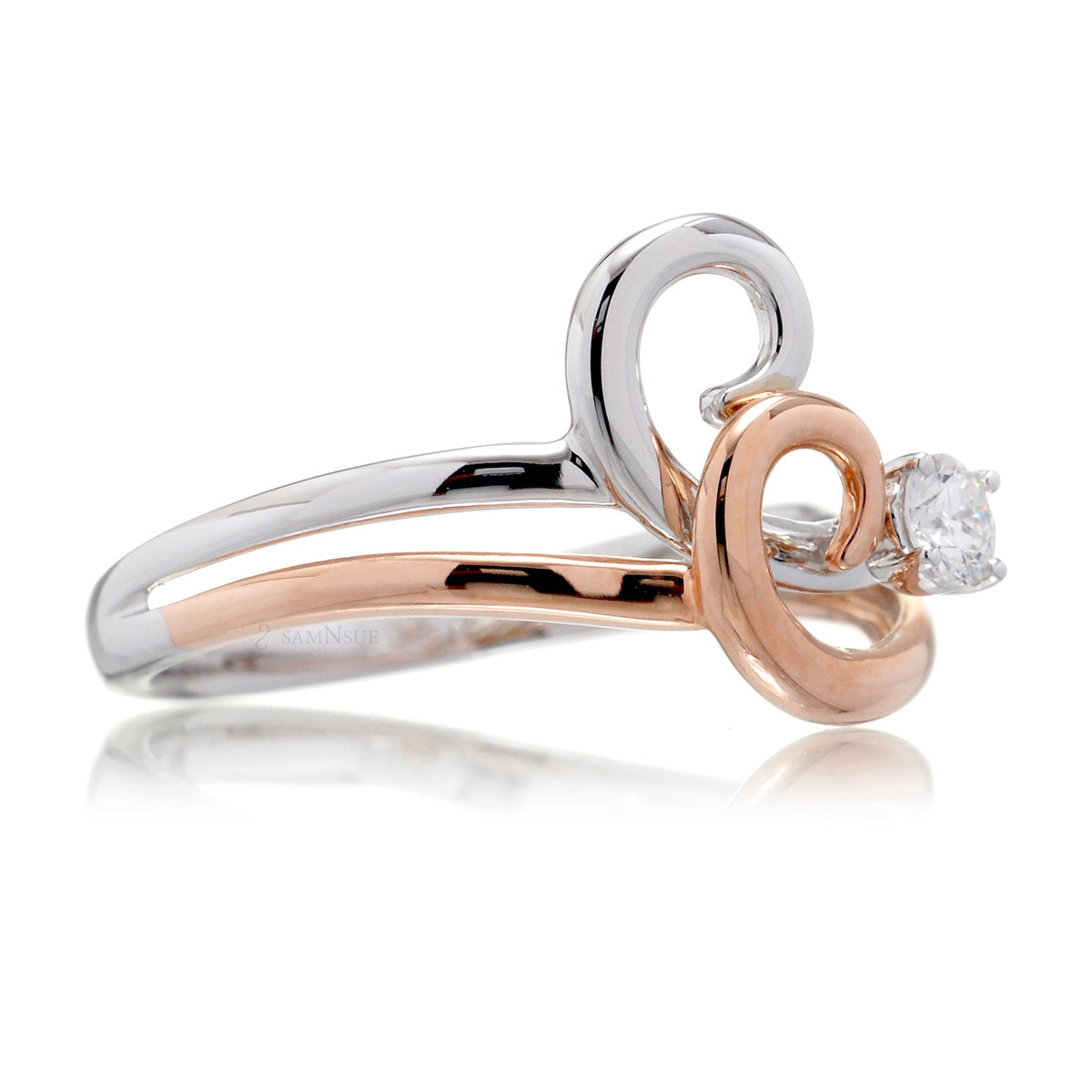 The Double Waved Diamond Ring