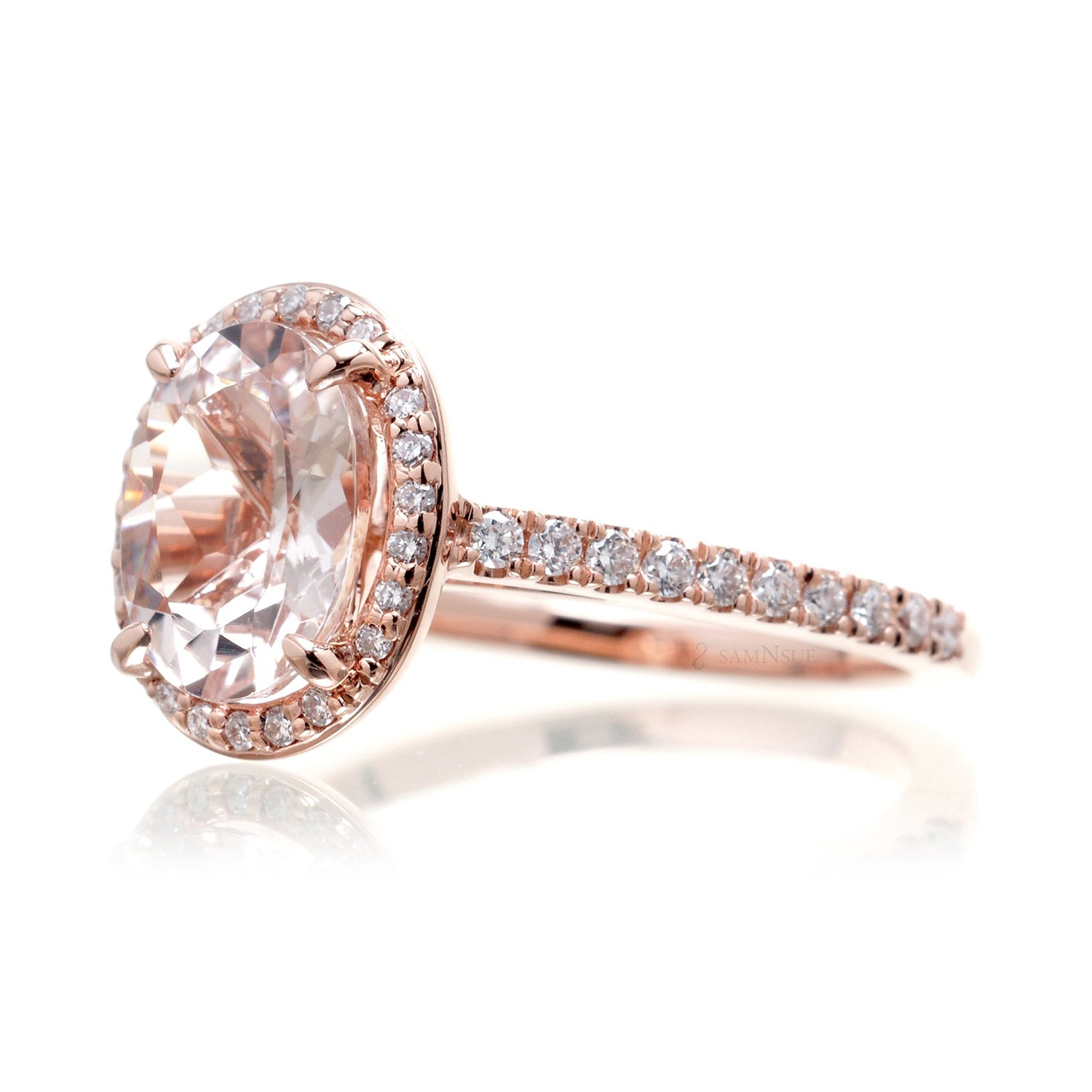 The Steffy Oval Morganite Ring