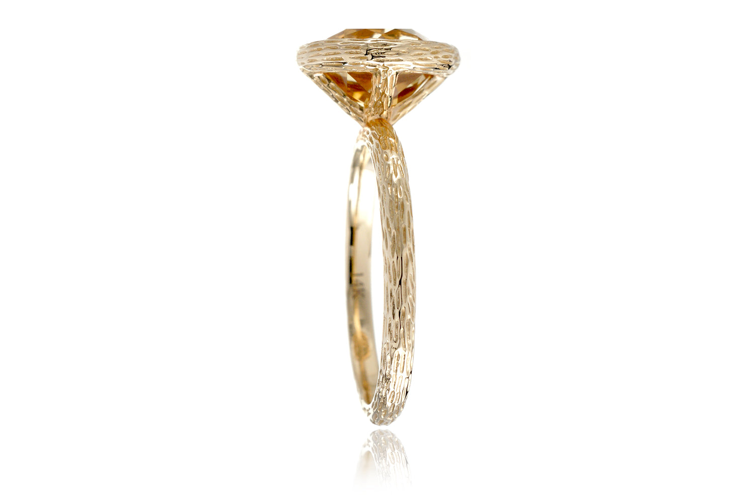 The Twig Round Citrine Ring (8mm)