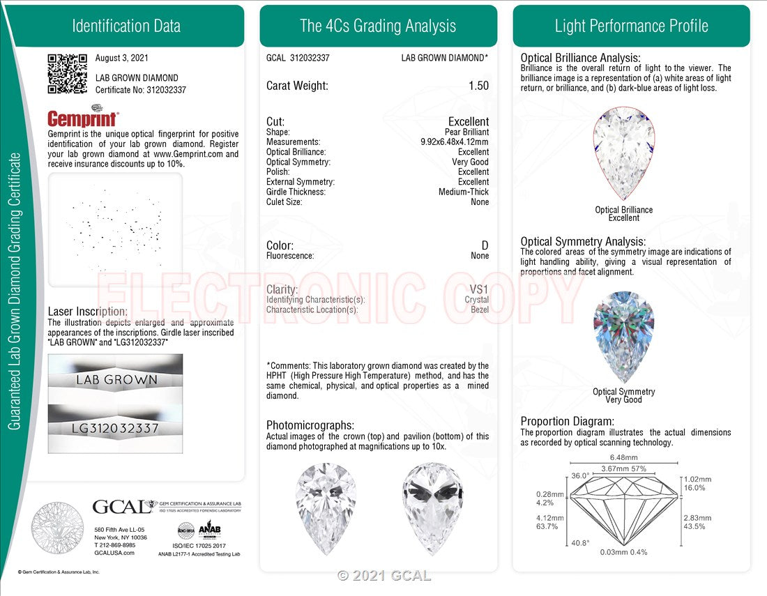 The Eve Pear Lab-Grown Diamond Ring (1.50ct)