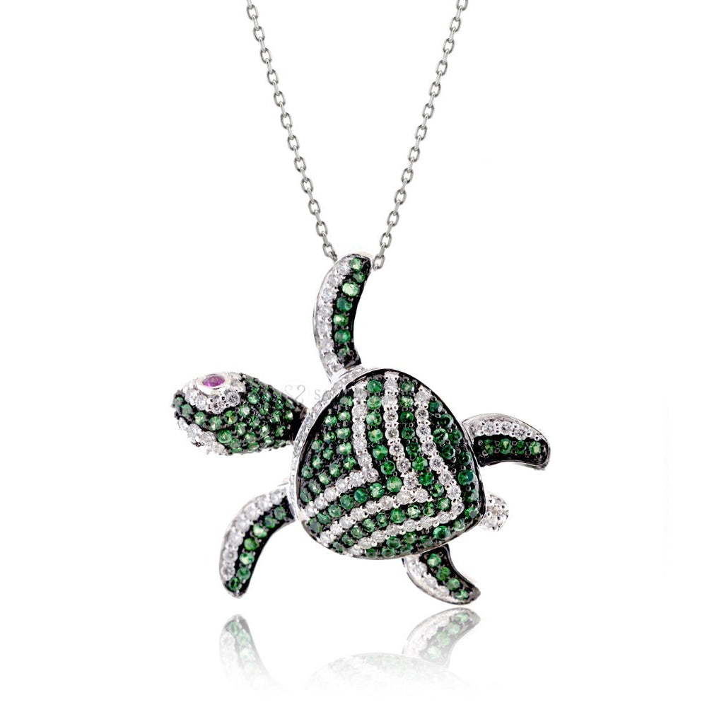 The Chevron Turtle Pendant