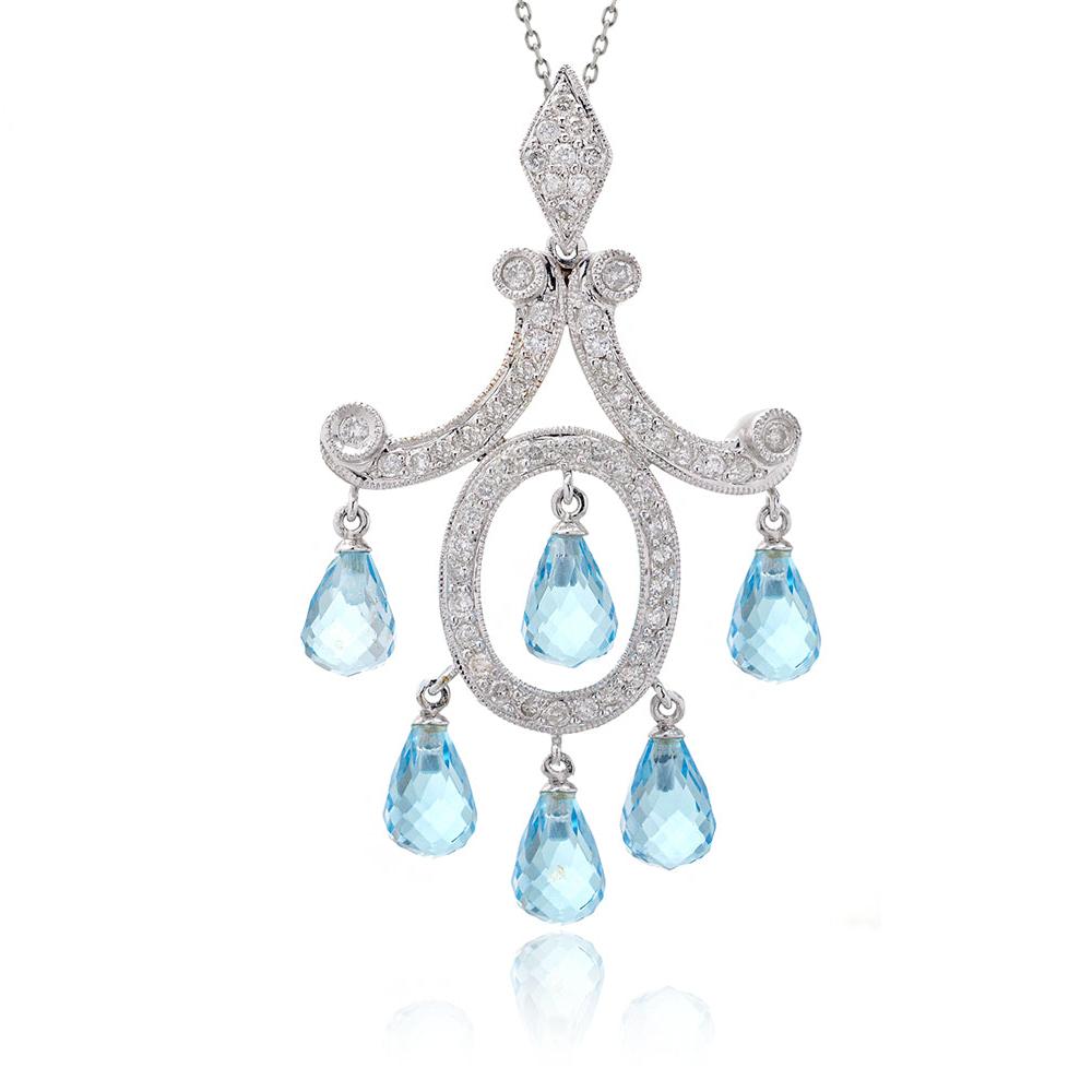 The Ombline Topaz Dangle Pendant (10.28 ct. tw.)