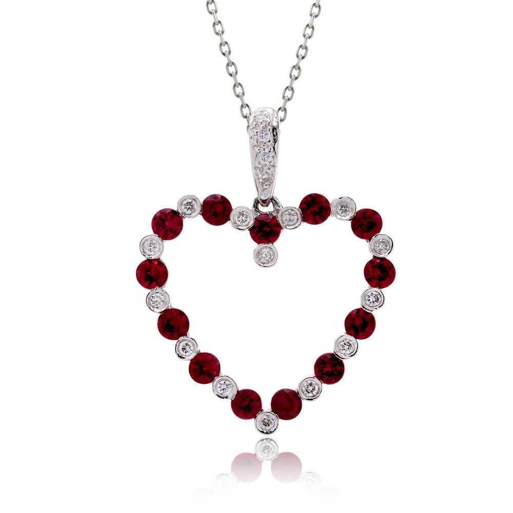 The Erna Ruby Open Heart Pendant