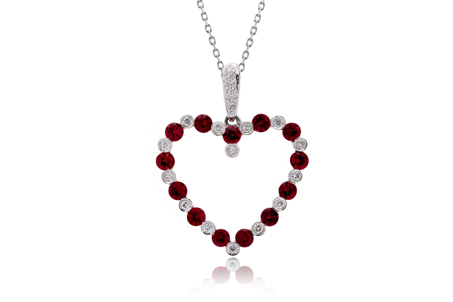 The Erna Ruby Open Heart Pendant