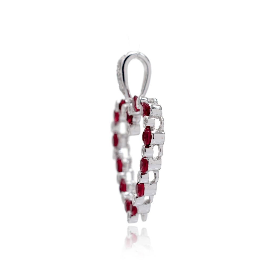 The Erna Ruby Open Heart Pendant