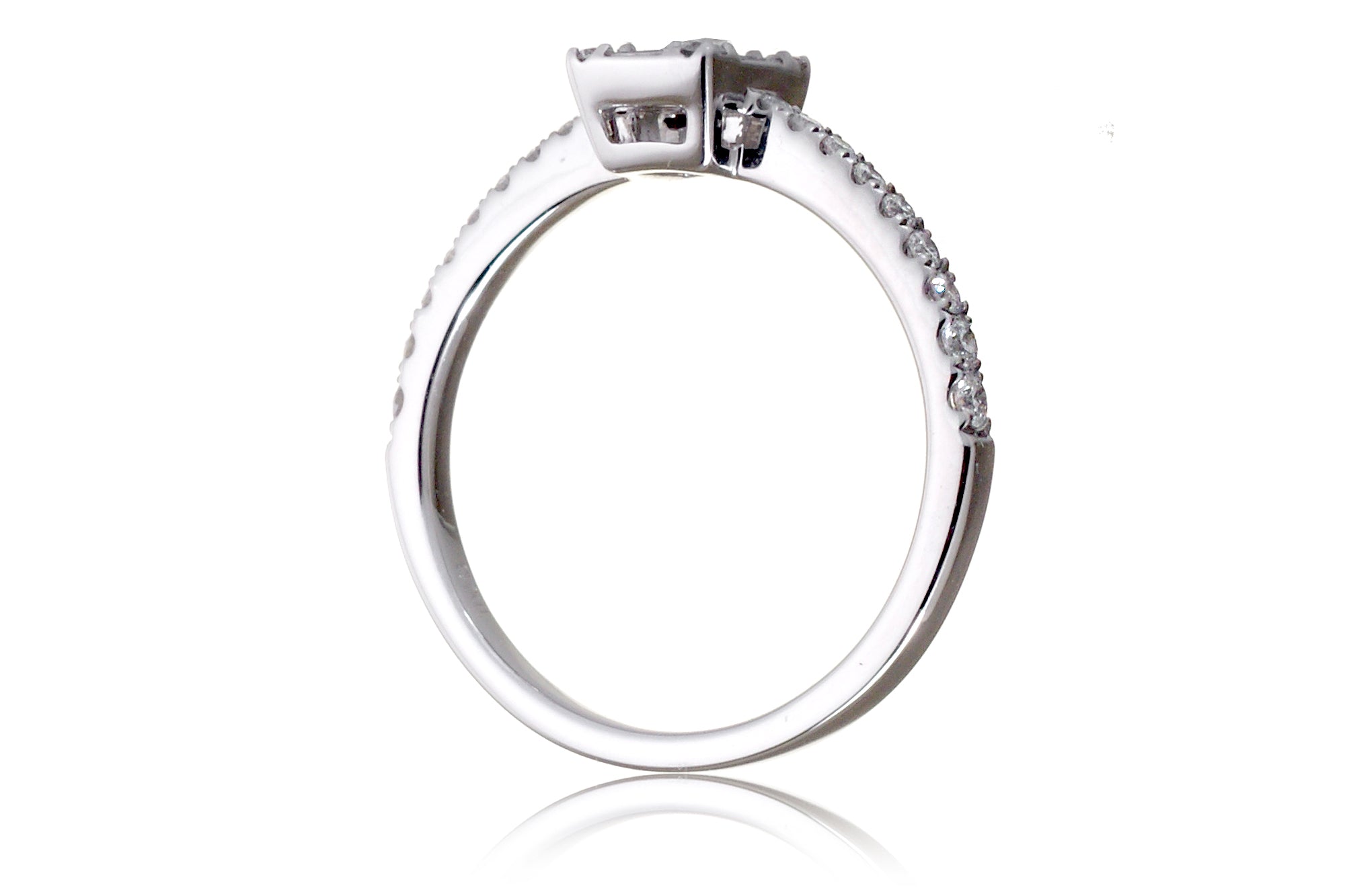 The Maryanne Emerald Shape Diamond Cluster Ring