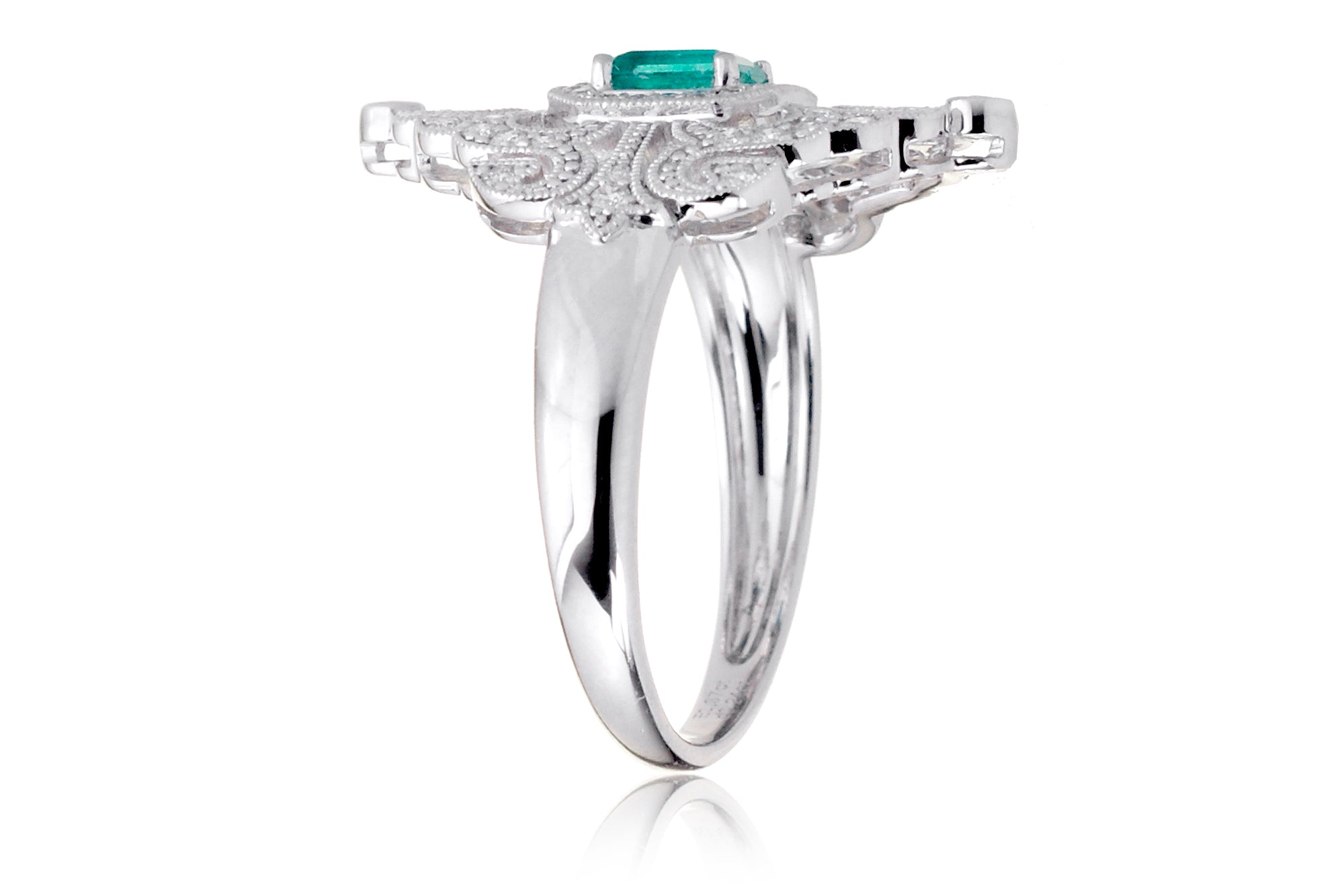 The Renée Art Deco Emerald Ring
