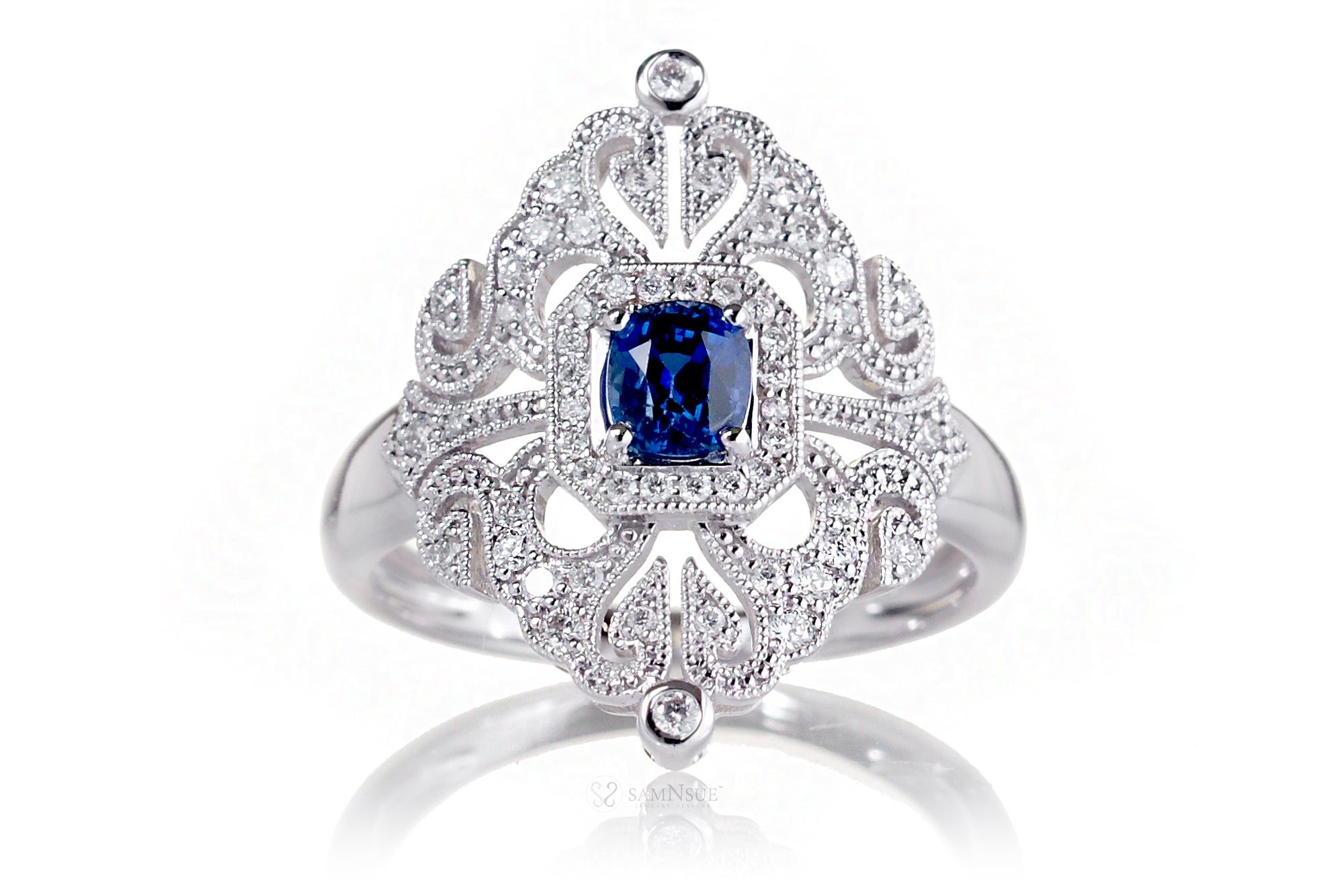 The Renée Art Deco Sapphire Ring