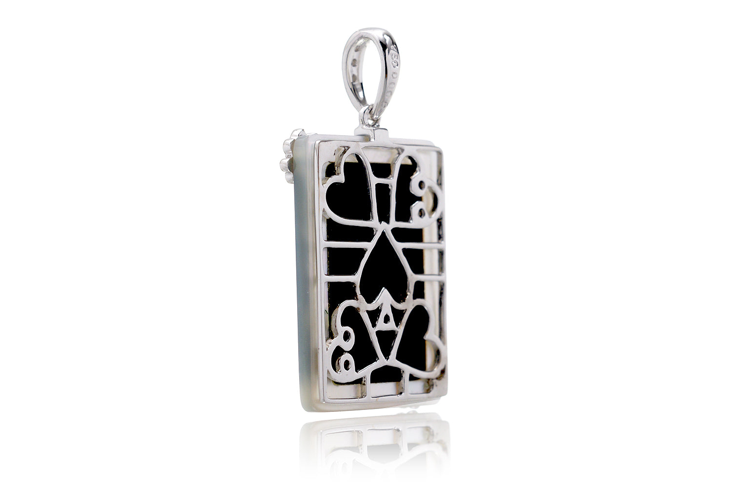 The Ace Of Spade Mother Of Pearl Pendant