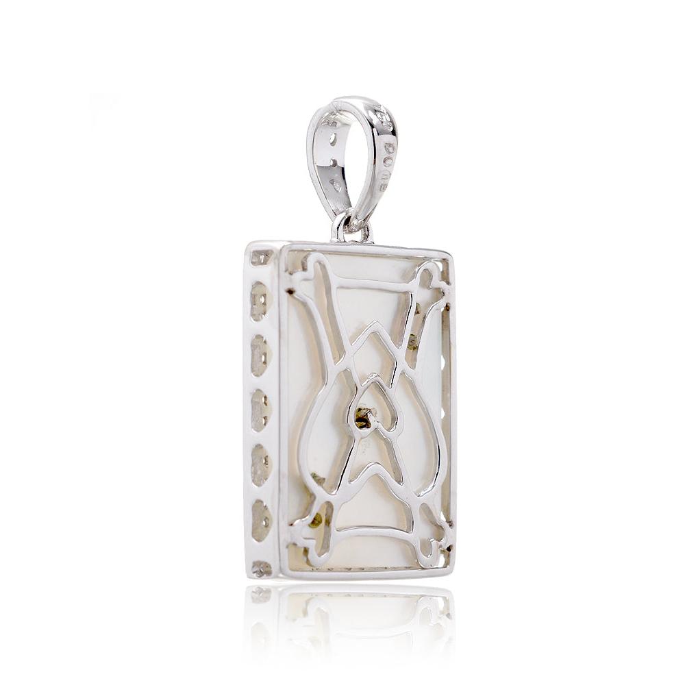 The Ace Of Spade Mother Of Pearl Pendant