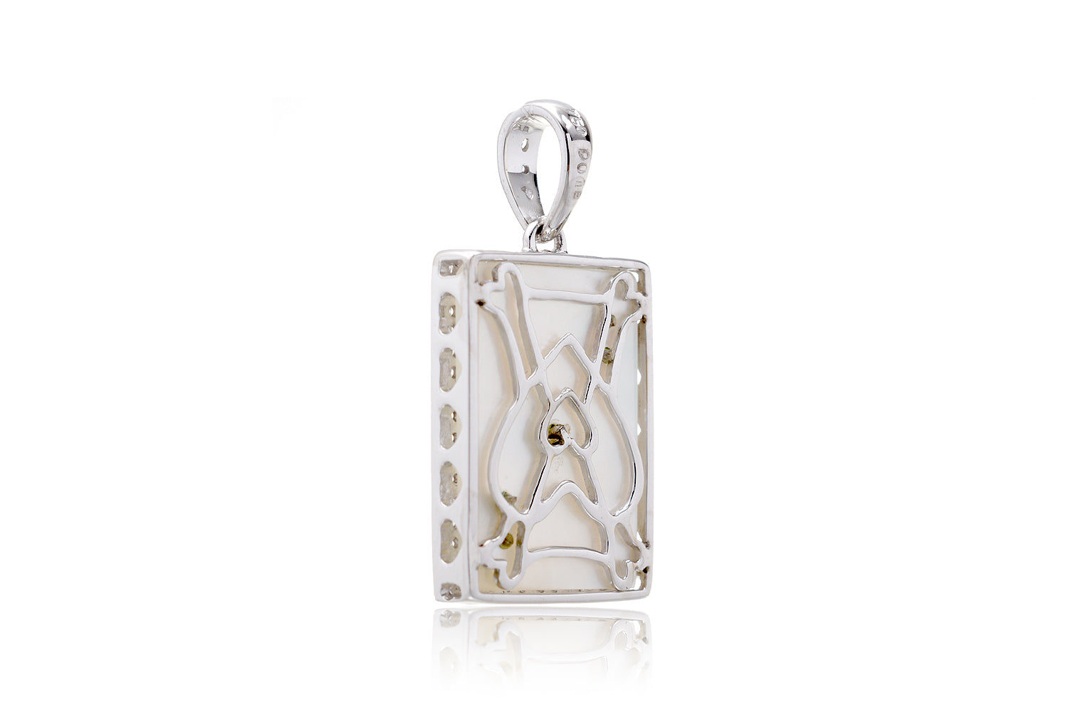 The Ace Of Spade Mother Of Pearl Pendant