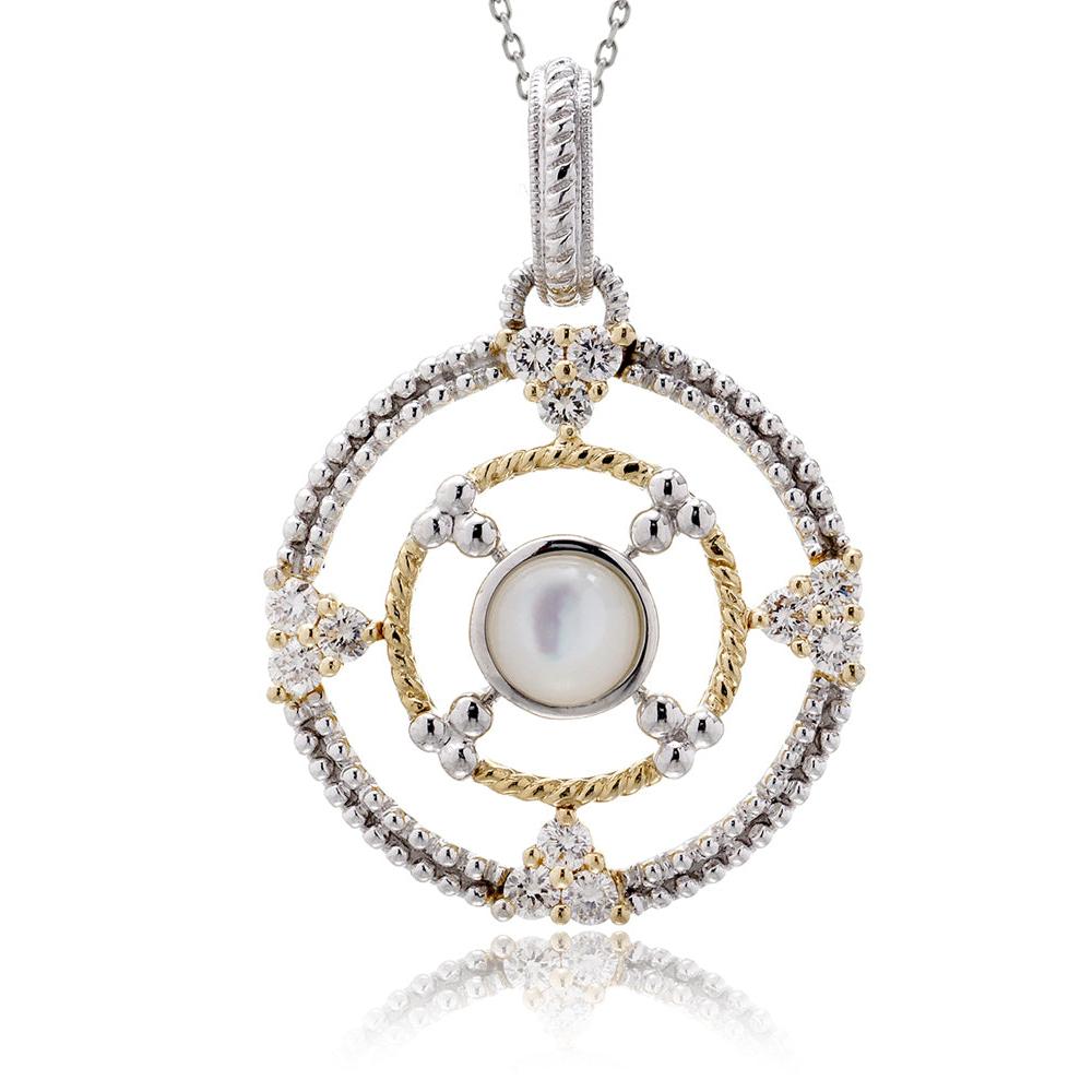 The Moon Stone Circle Pendant