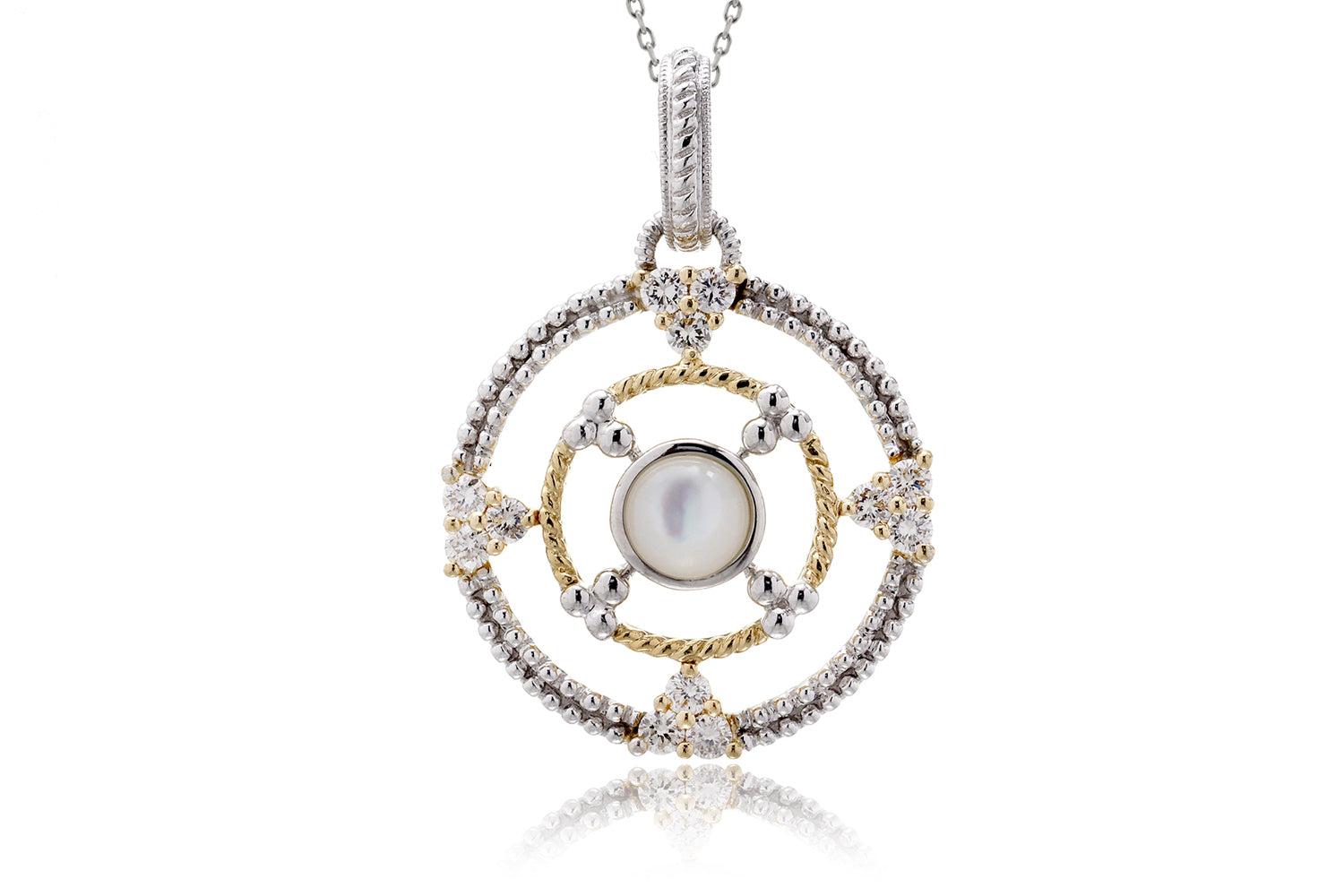 The Moon Stone Circle Pendant