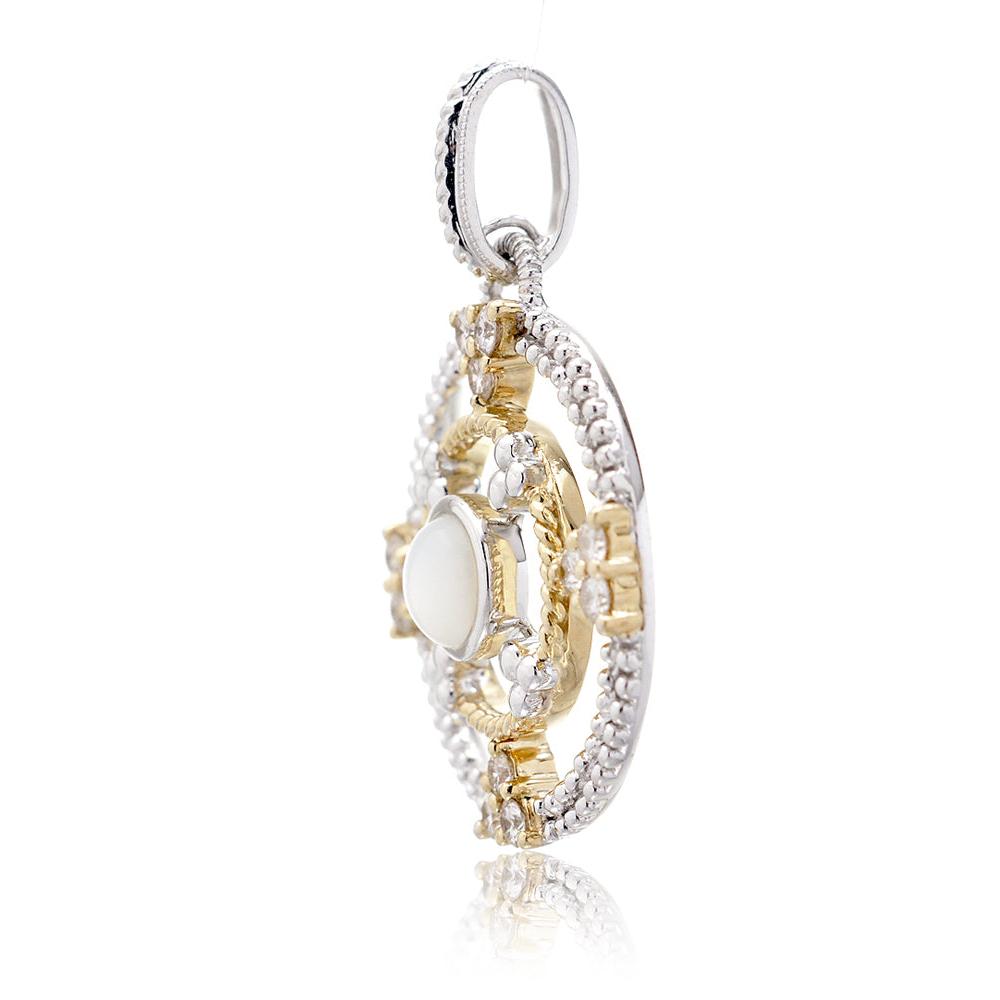 The Moon Stone Circle Pendant