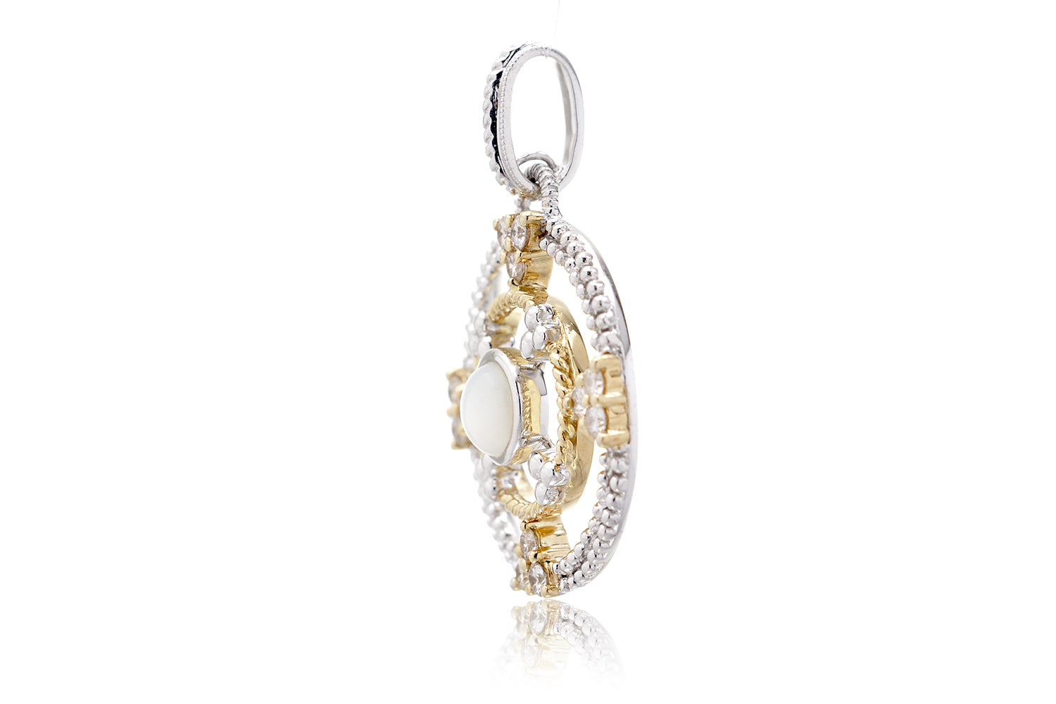The Moon Stone Circle Pendant