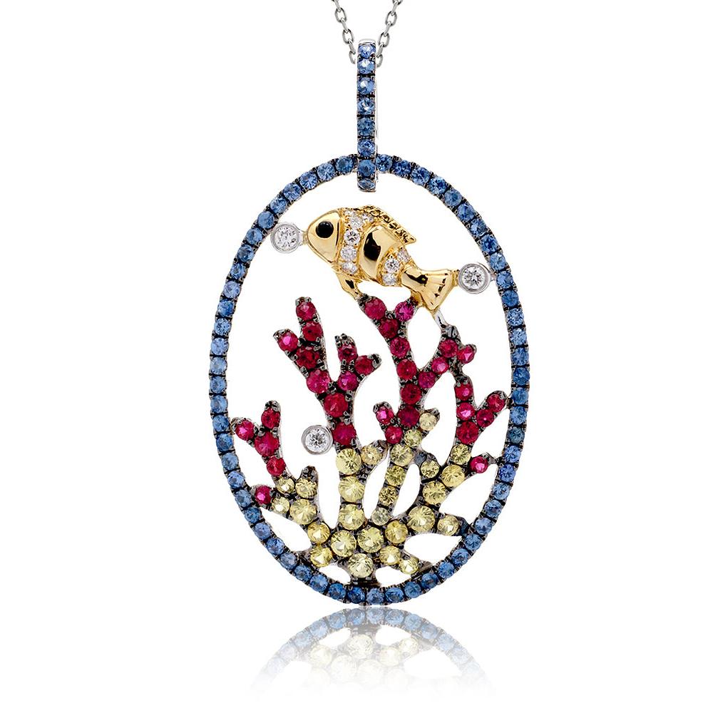 The Coral And Clown Fish Pendant