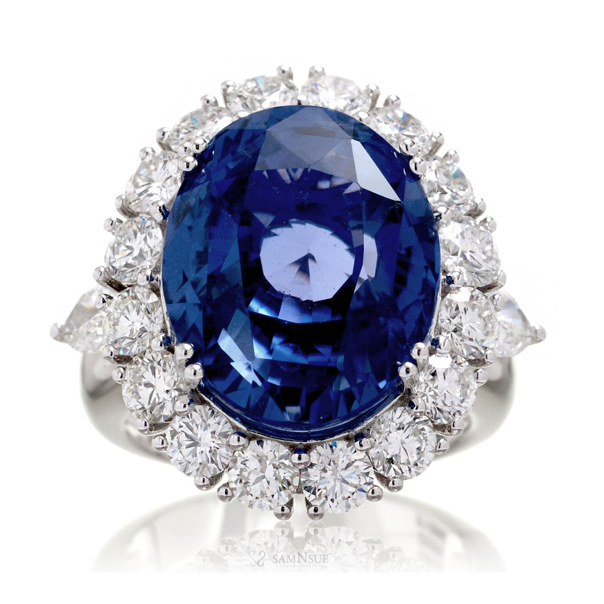 Oval Sapphire Heirloom Unheated Ceylon Ring