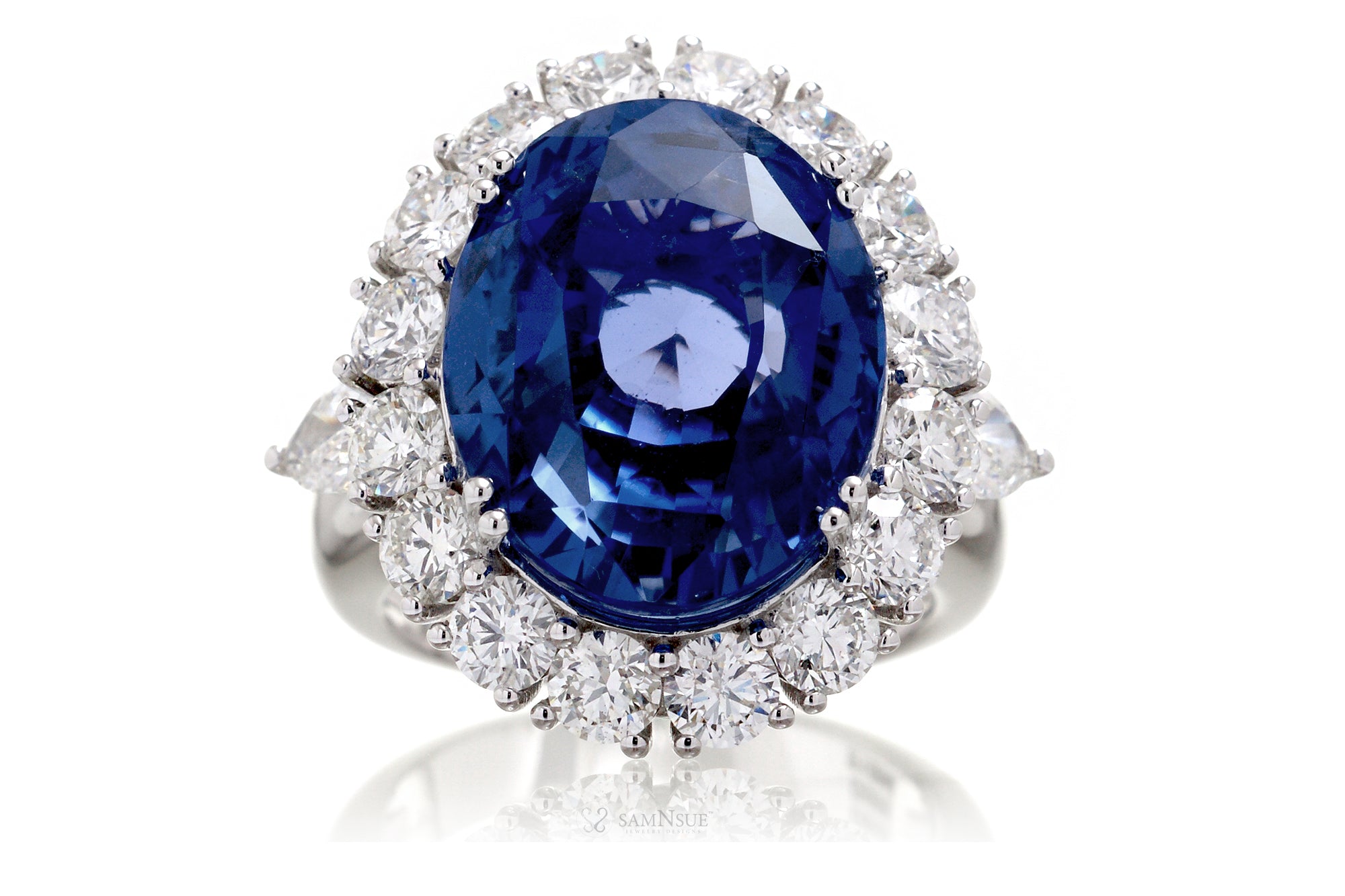 Oval Sapphire Heirloom Unheated Ceylon Ring