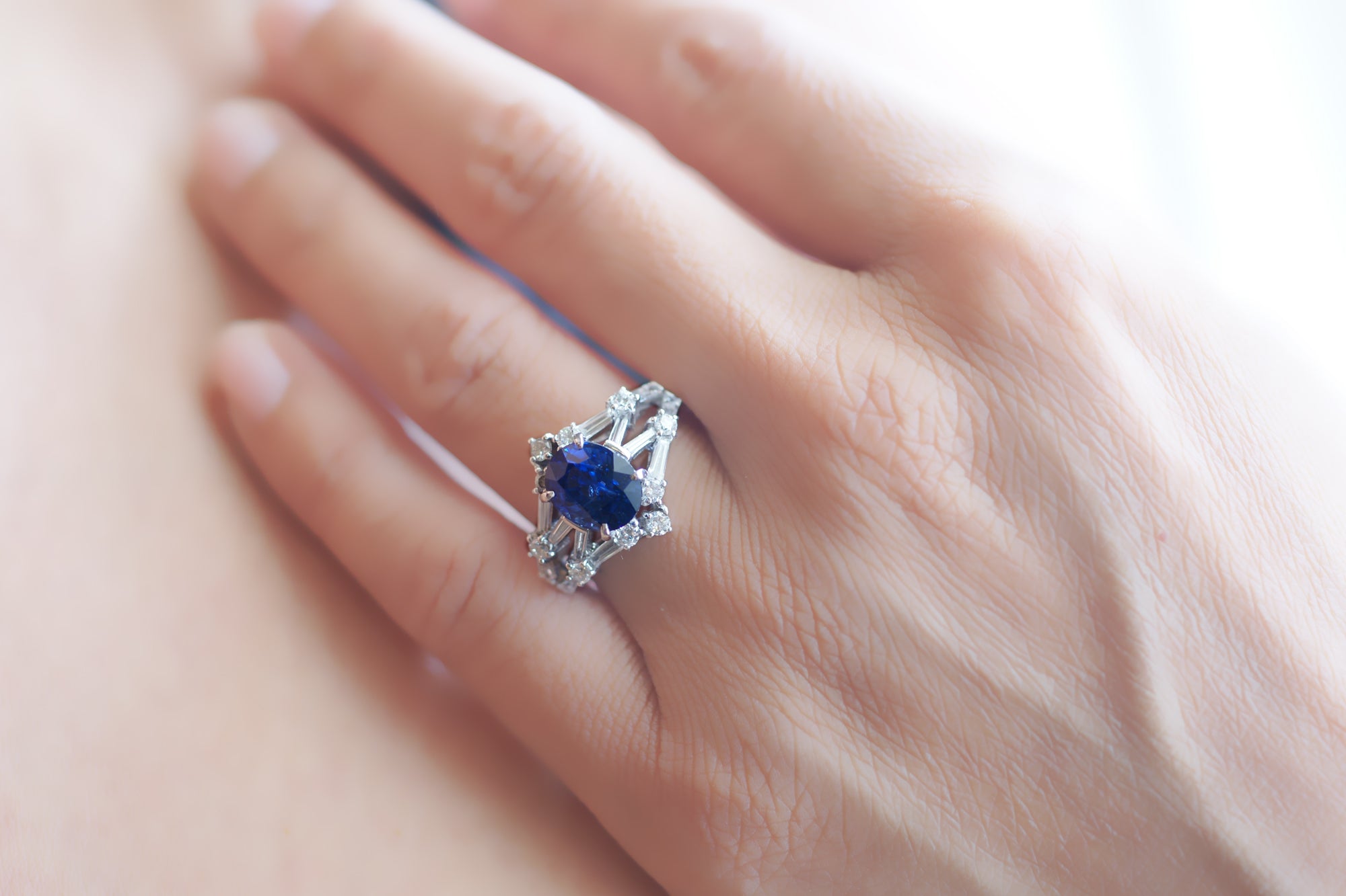 The Elise Oval Sapphire Ring