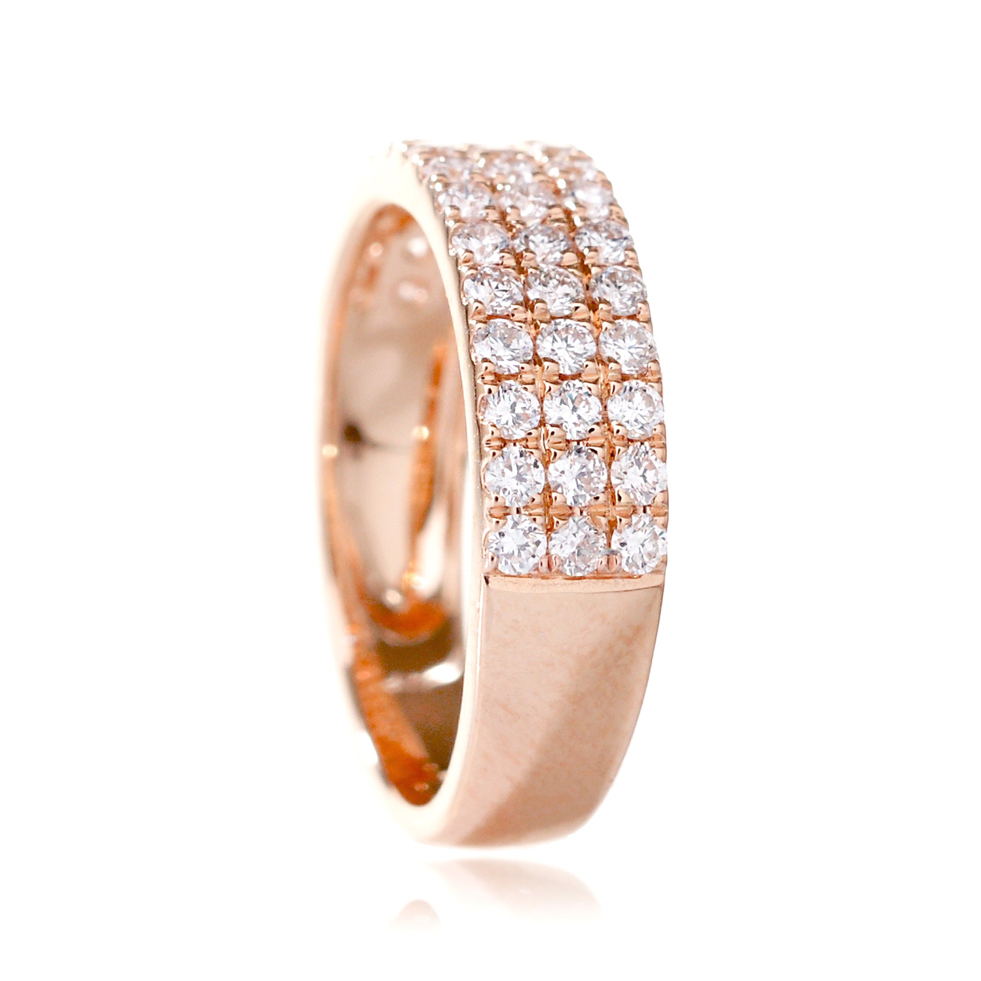 Triple Row Flat Diamond Band