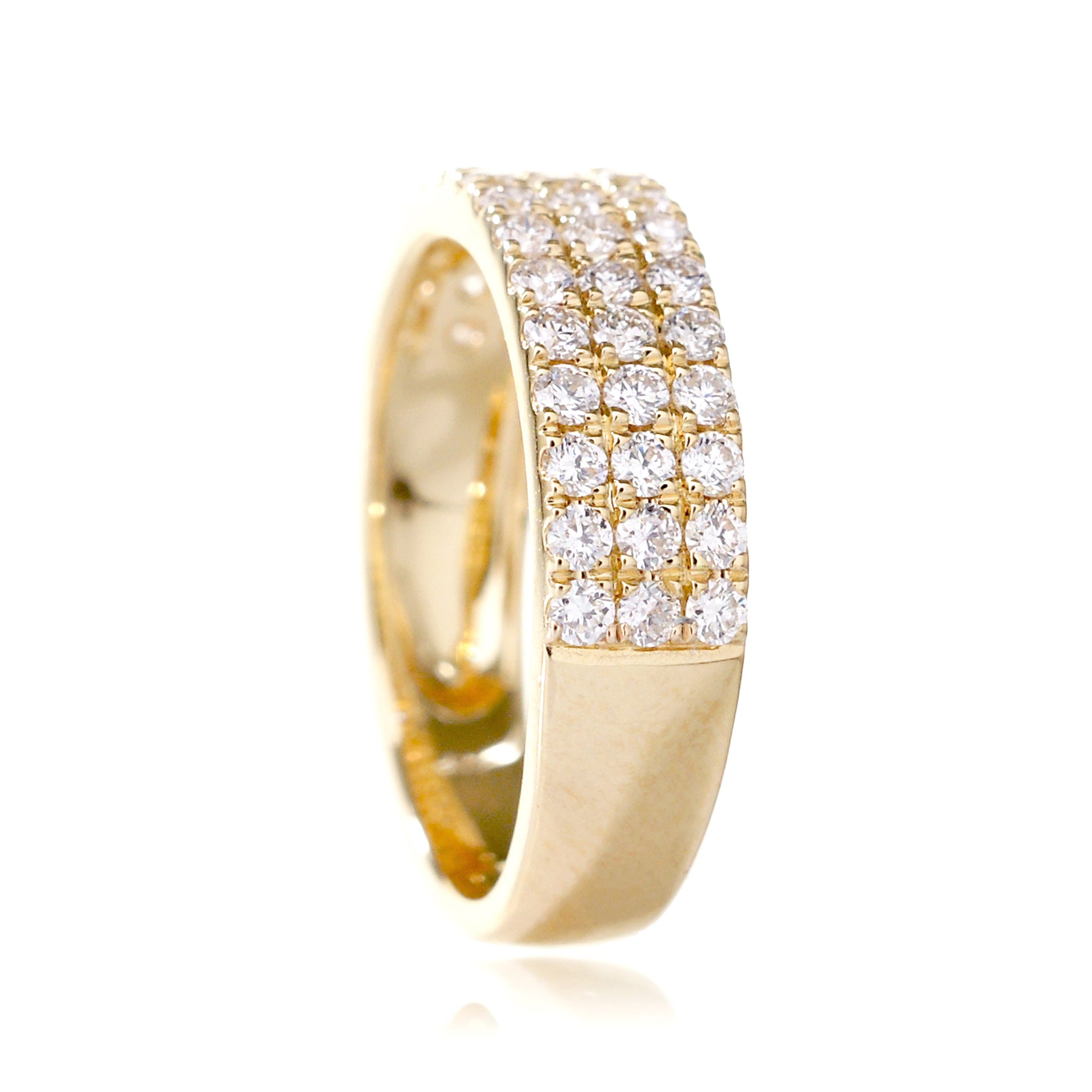 Triple Row Flat Diamond Band