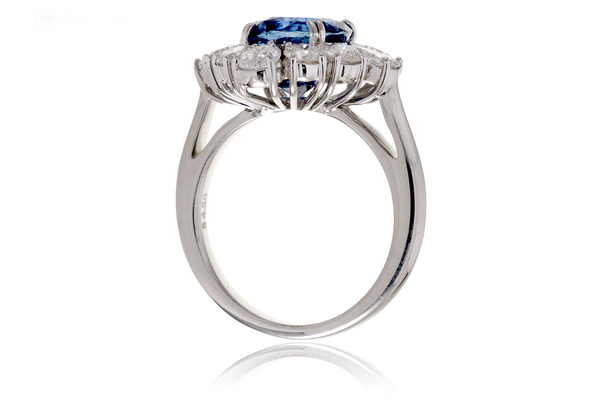 The Belle Oval Sapphire Platinum Ring (5.85 ct. tw.)