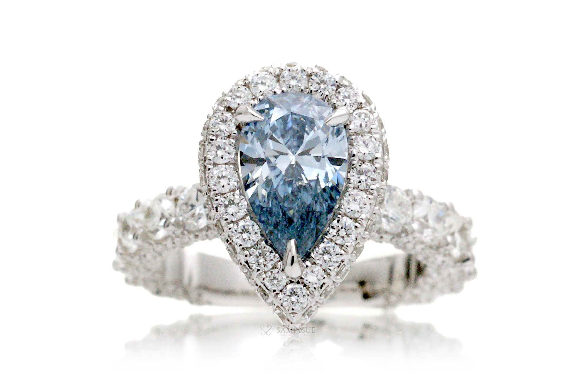The Florence Blue Pear Diamond (4.20 ct. tw.)