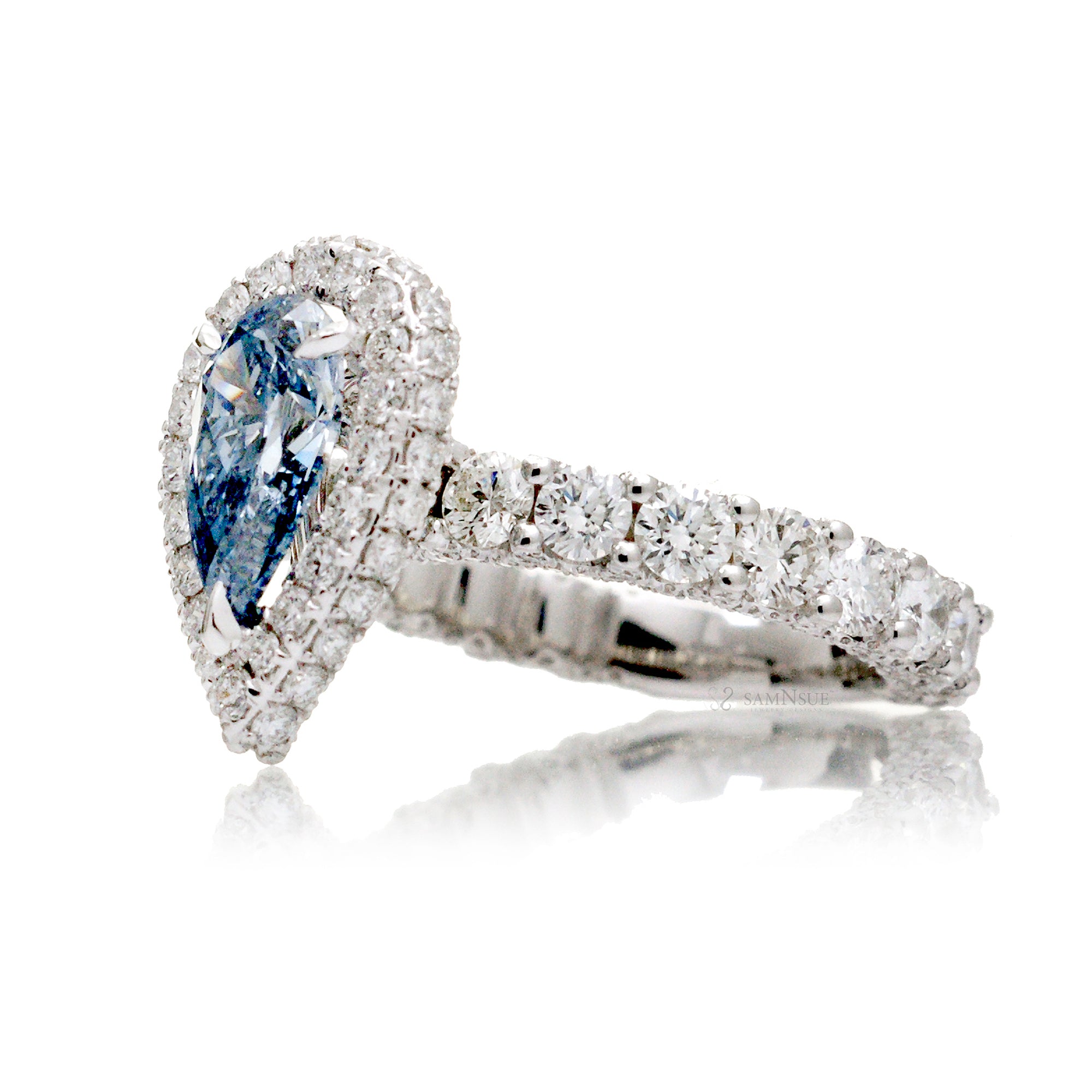 The Florence Blue Pear Diamond (4.20 ct. tw.)