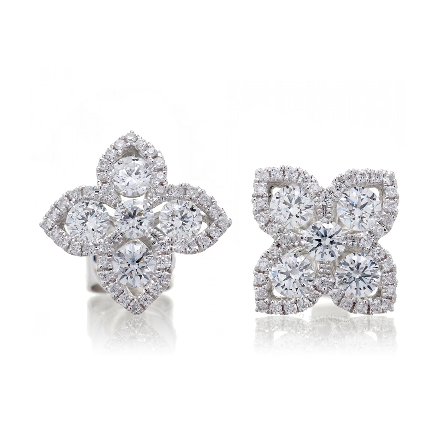 The Four Leaf Diamond Studs