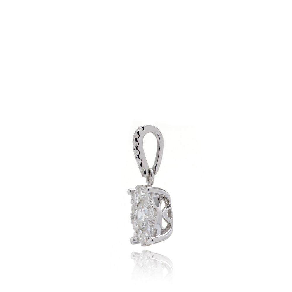 The Cluster Drop Diamond Pendant (8mm)