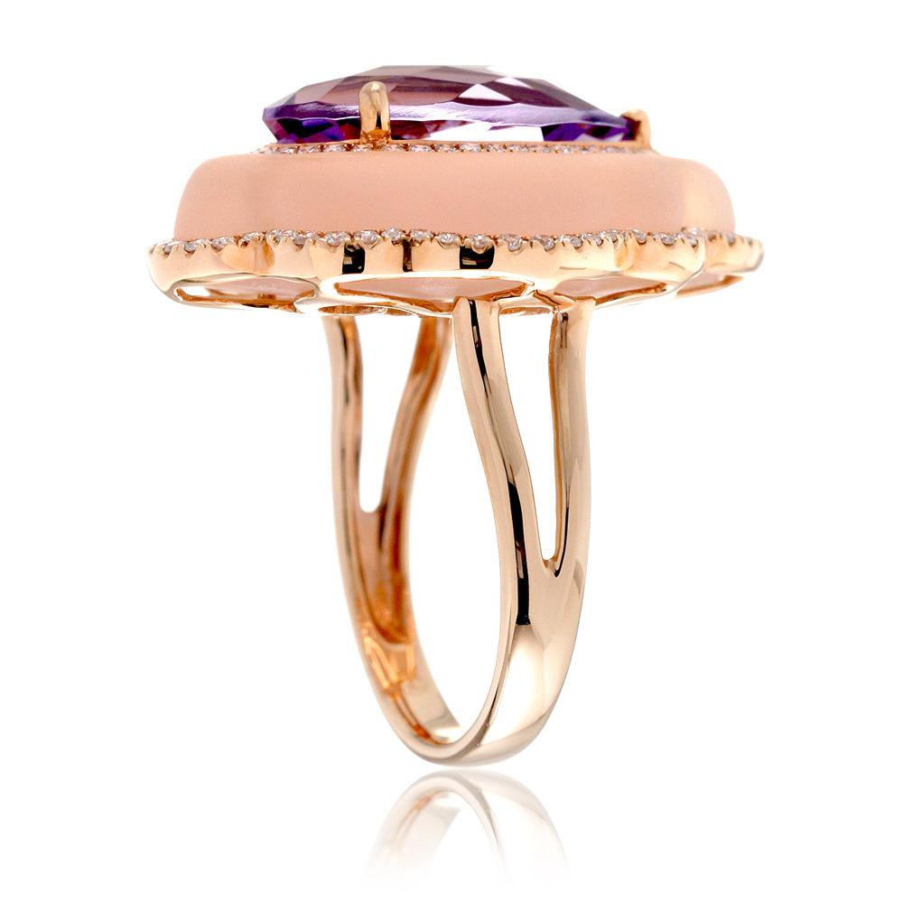 The Agatha Pear Amethyst Ring