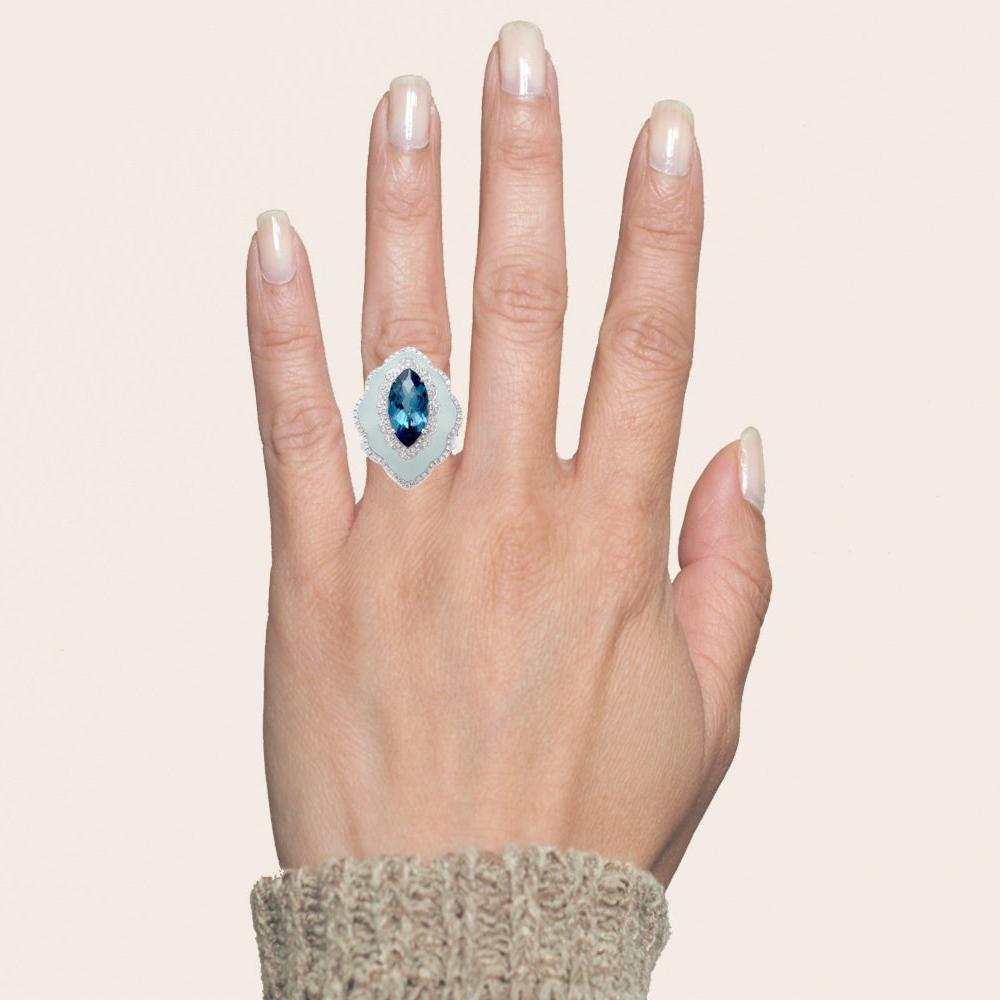 The Agatha Marquise Topaz Ring